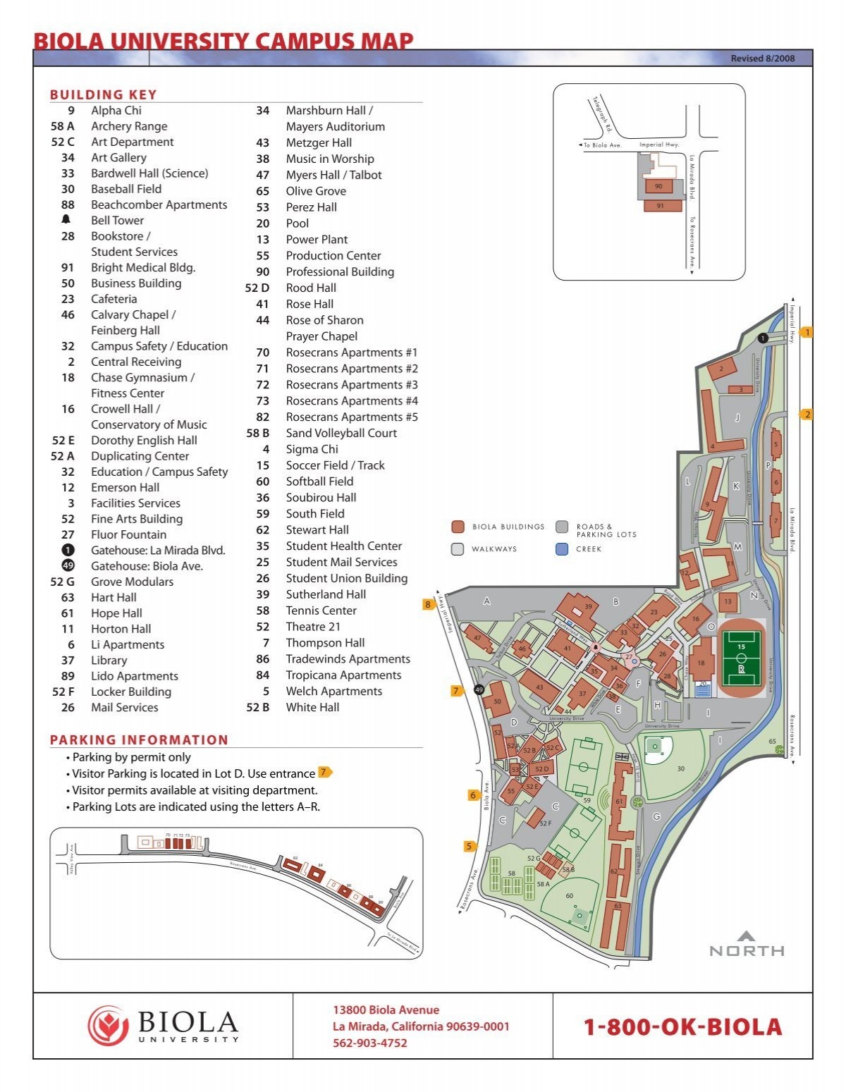 1 800 OK BIOLA BIOLA UNIVERSITY CAMPUS MAP