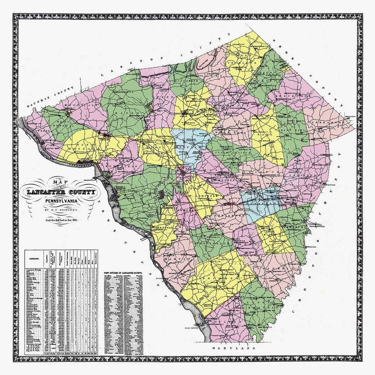lancaster county map pa