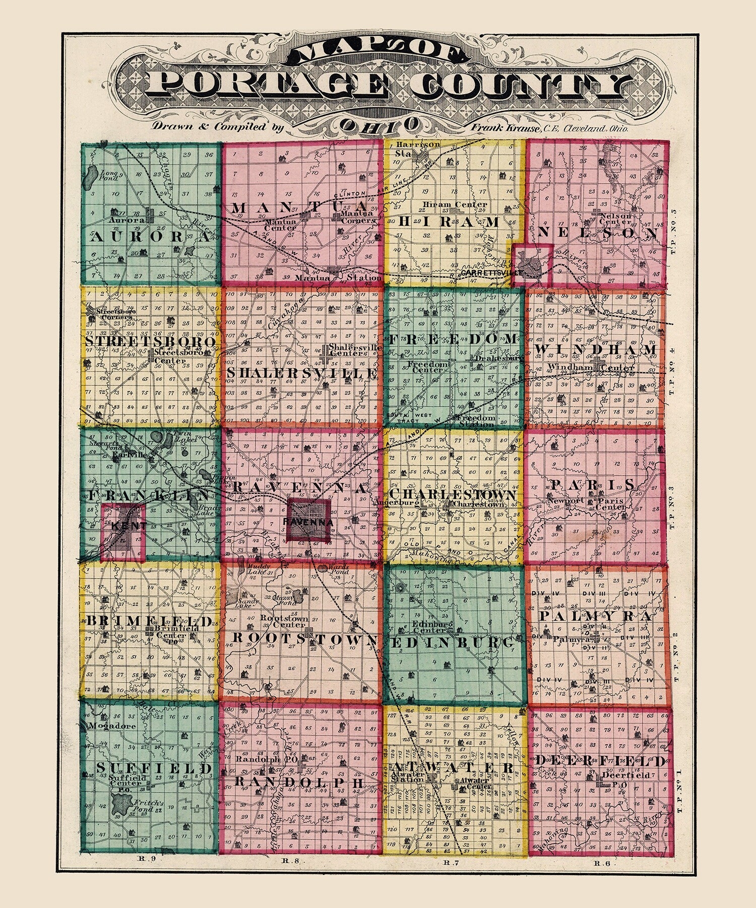 portage county map ohio