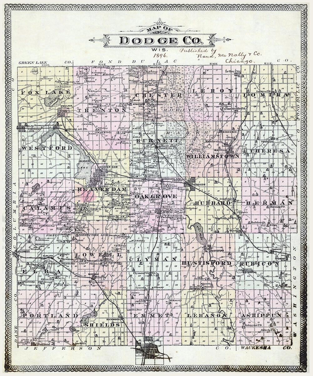 dodge county wi map dodge county wi map