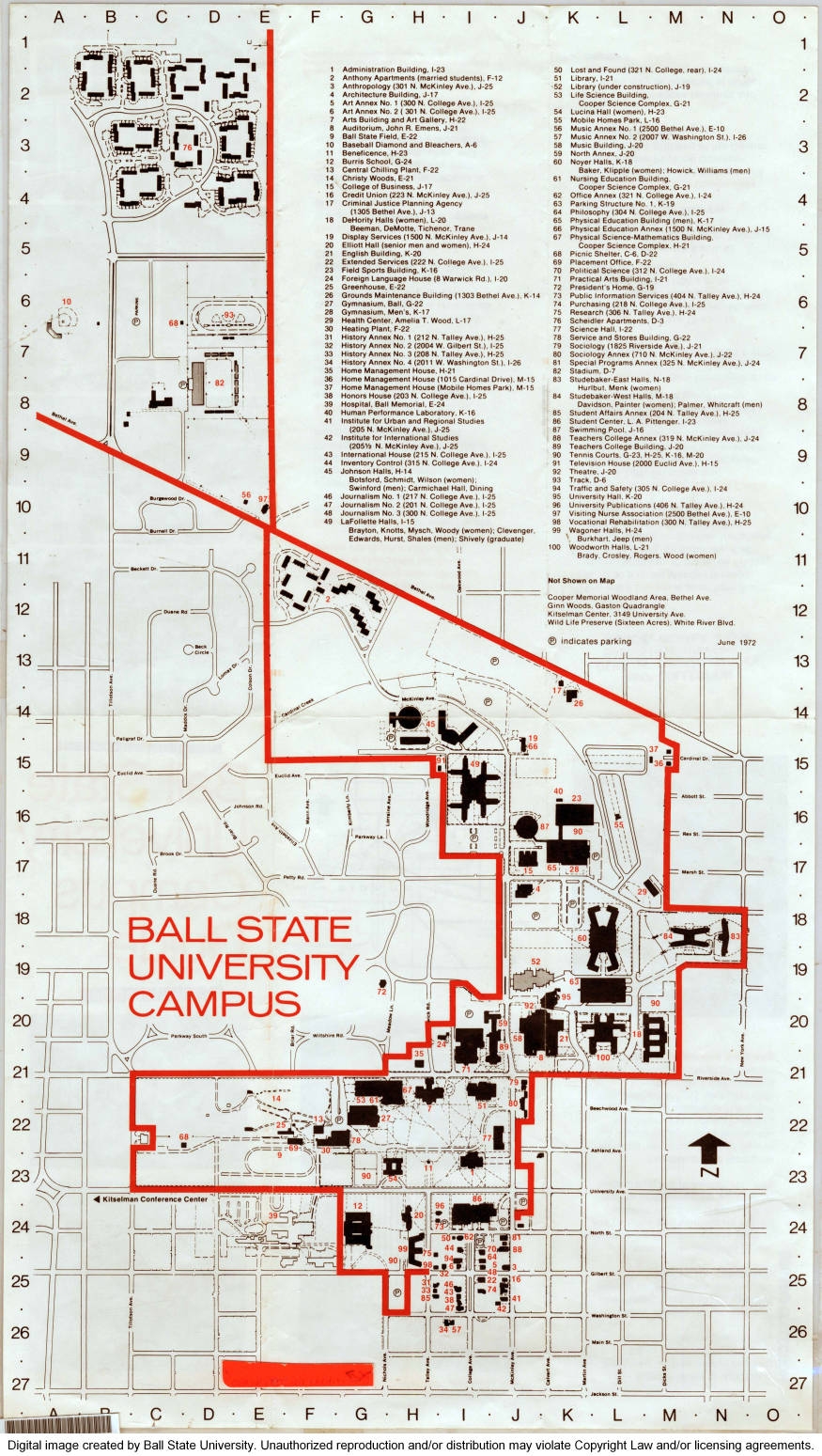1972 Ball State University Campus Map Map BSU Campus Maps Ball State University Digital Media Repository 1972 Ball State University Campus Map Map BSU Campus Maps Ball State University Digital Media Repository
