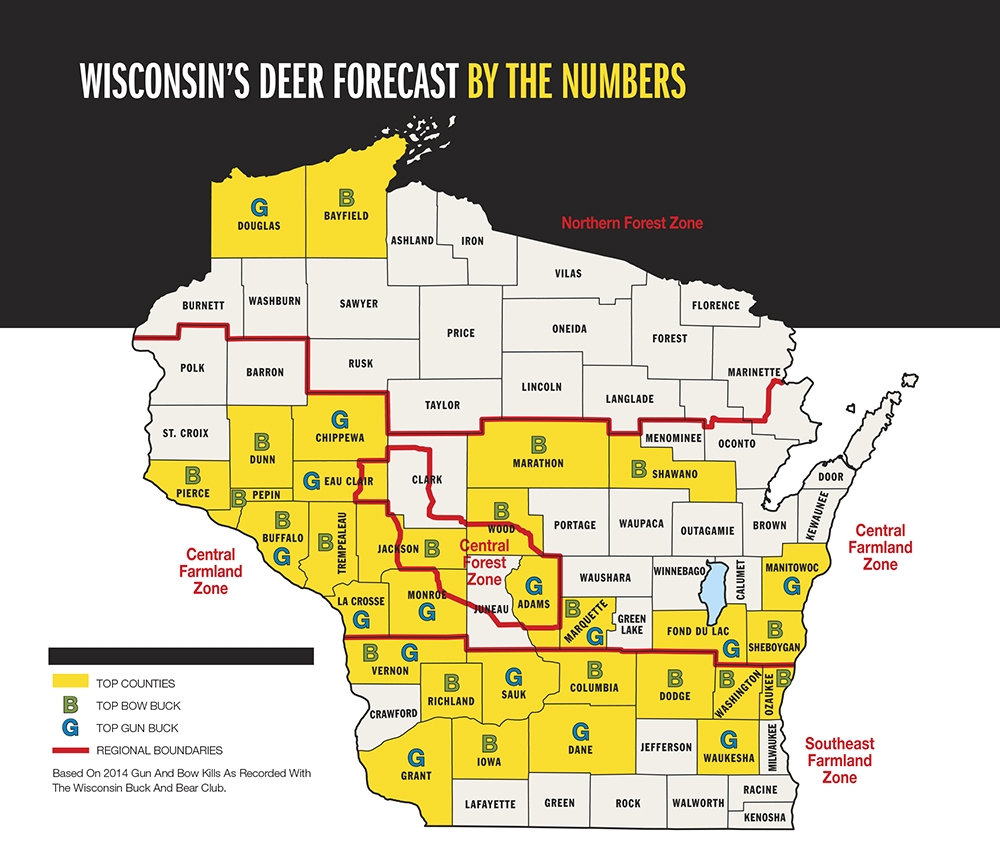 wisconsin antlerless tags by county map
