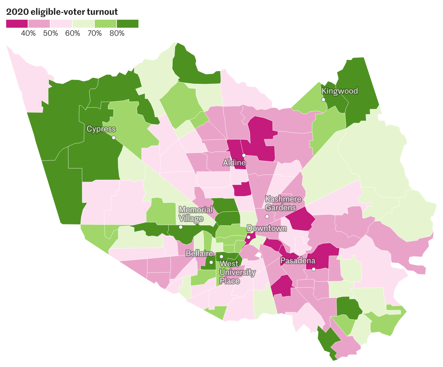 2020 Election Voter Turnout By Harris County ZIP Code 2020 Election Voter Turnout By Harris County ZIP Code