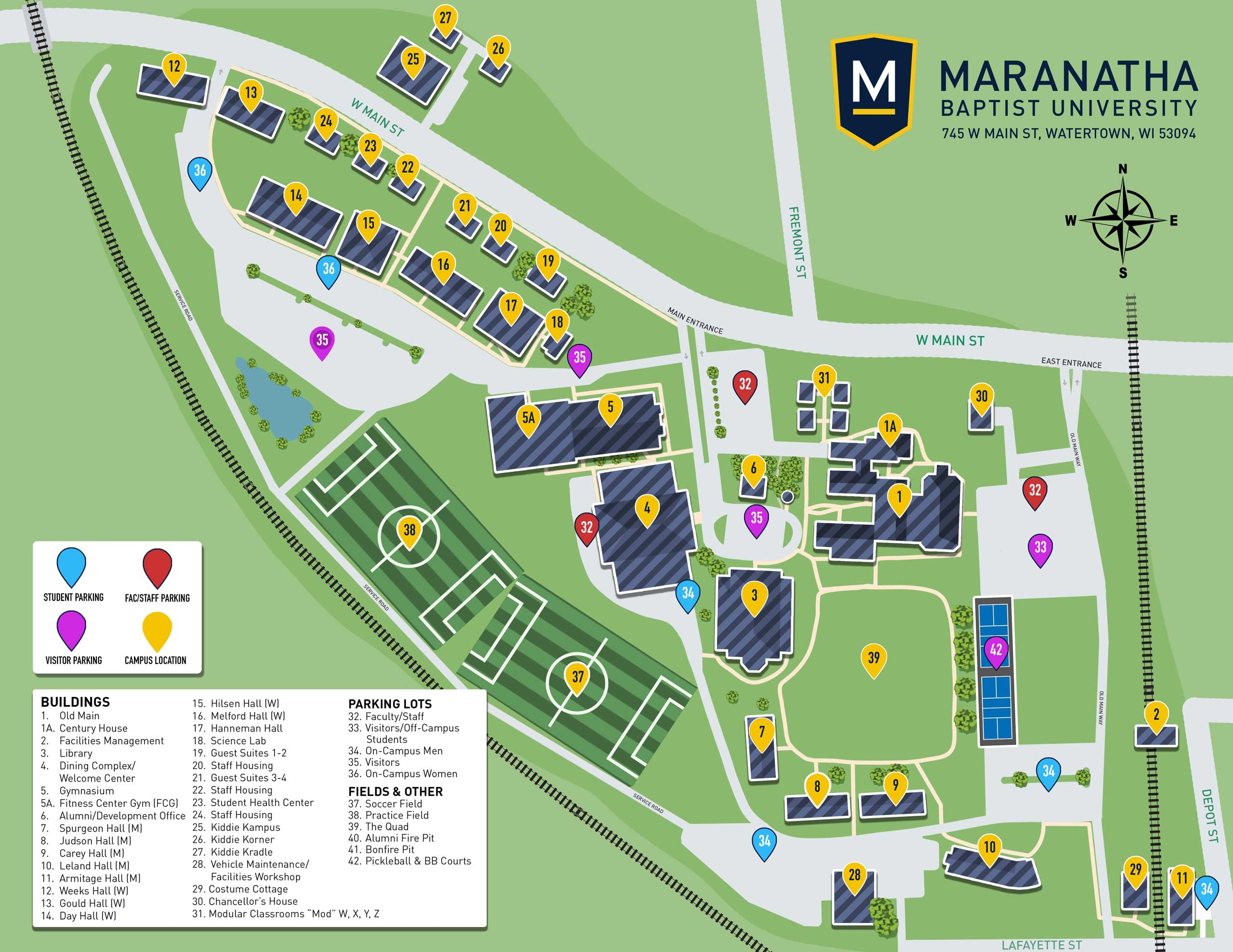 2024 Campus Map for web Maranatha Baptist University 2024 Campus Map for web Maranatha Baptist University