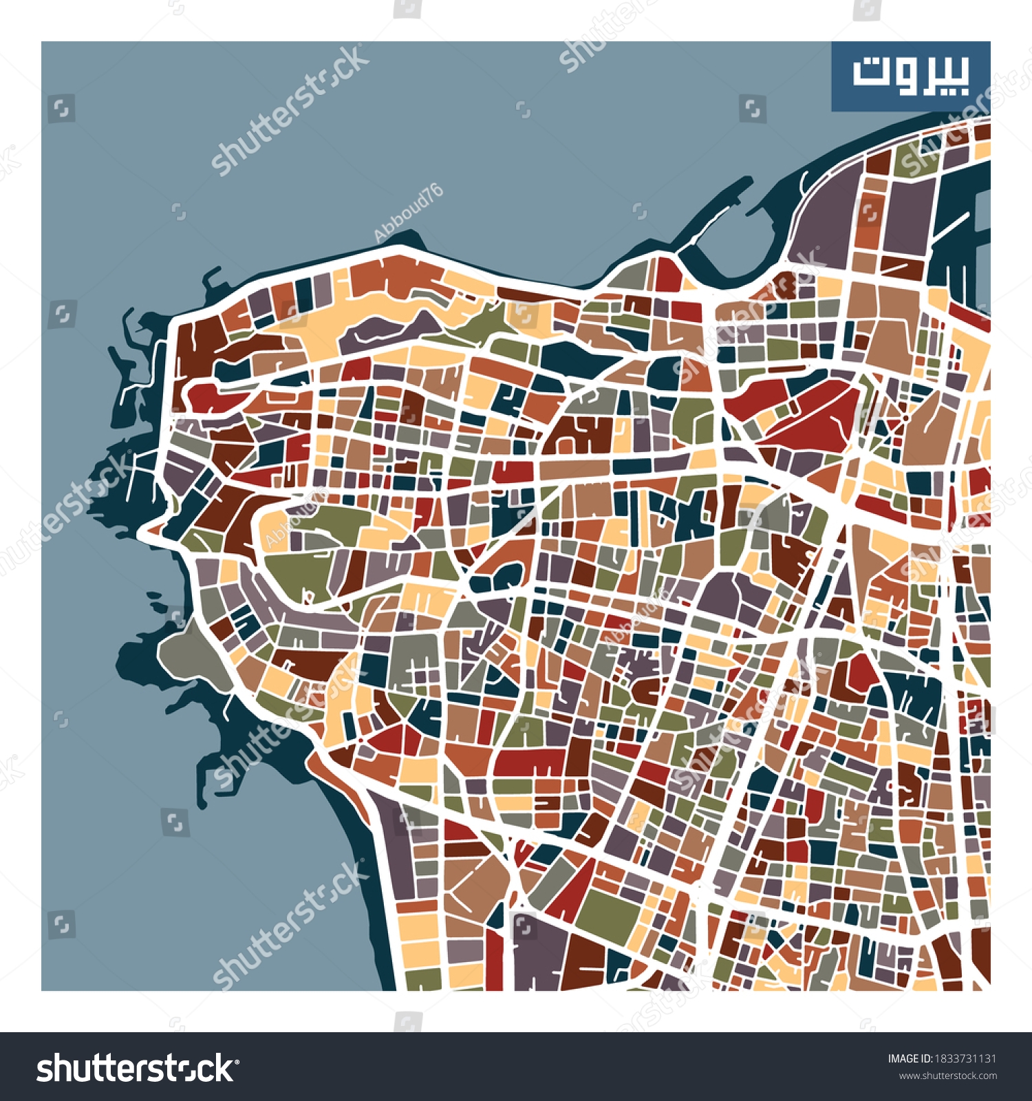 city map of beirut