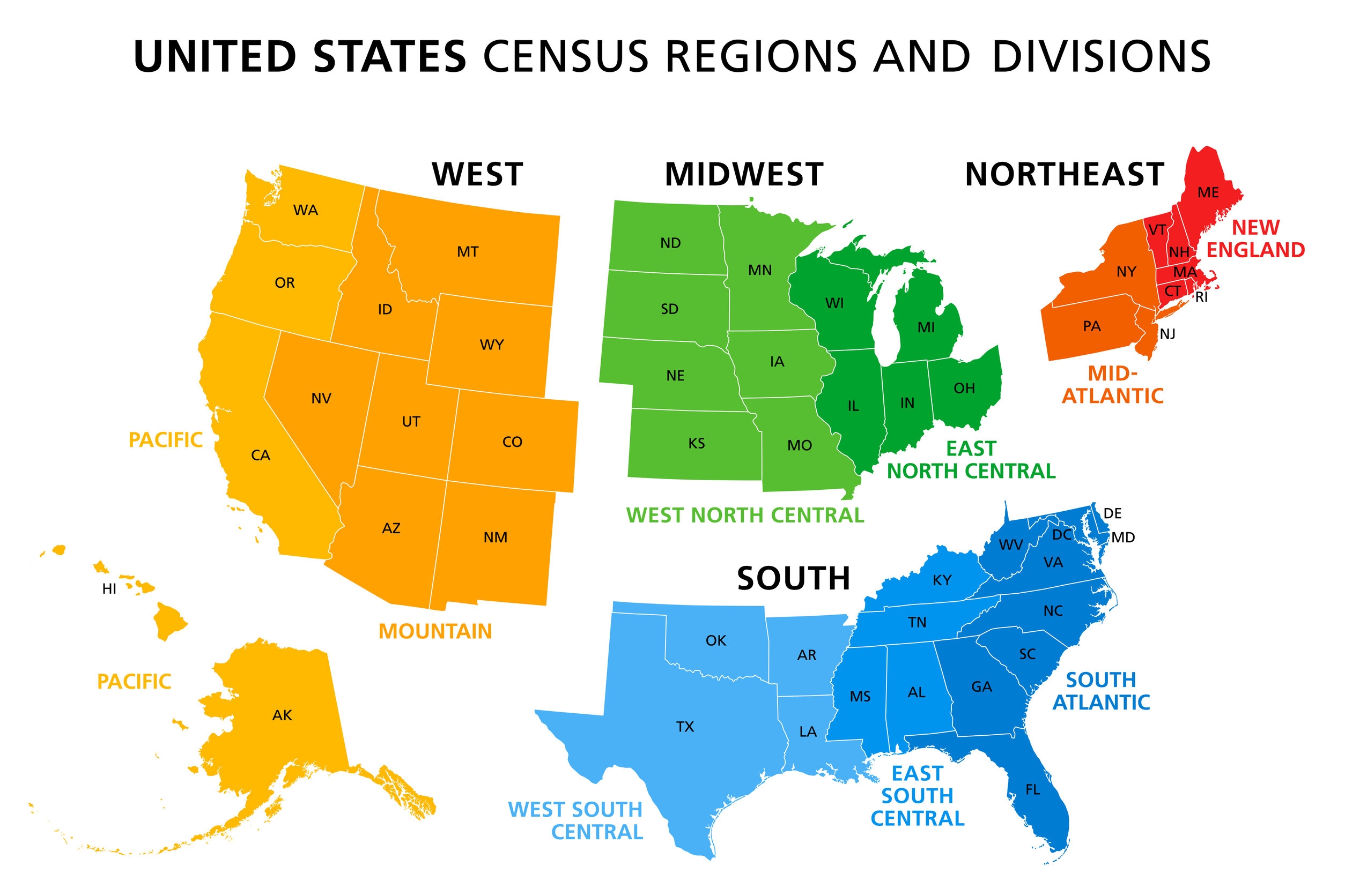 5 US Regions Map And Facts Mappr 5 US Regions Map And Facts Mappr