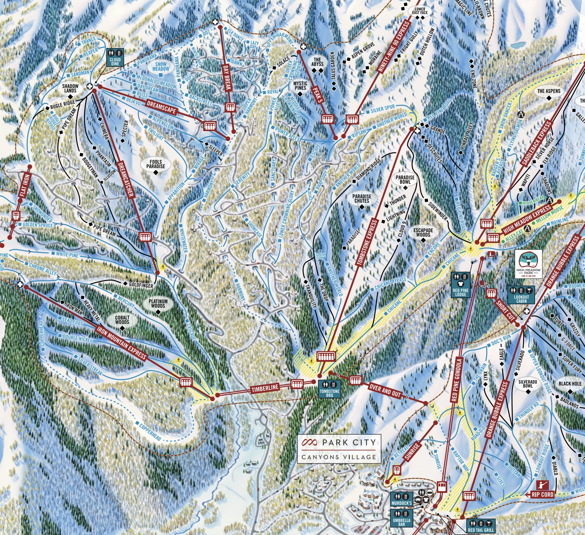 park city ski trail map