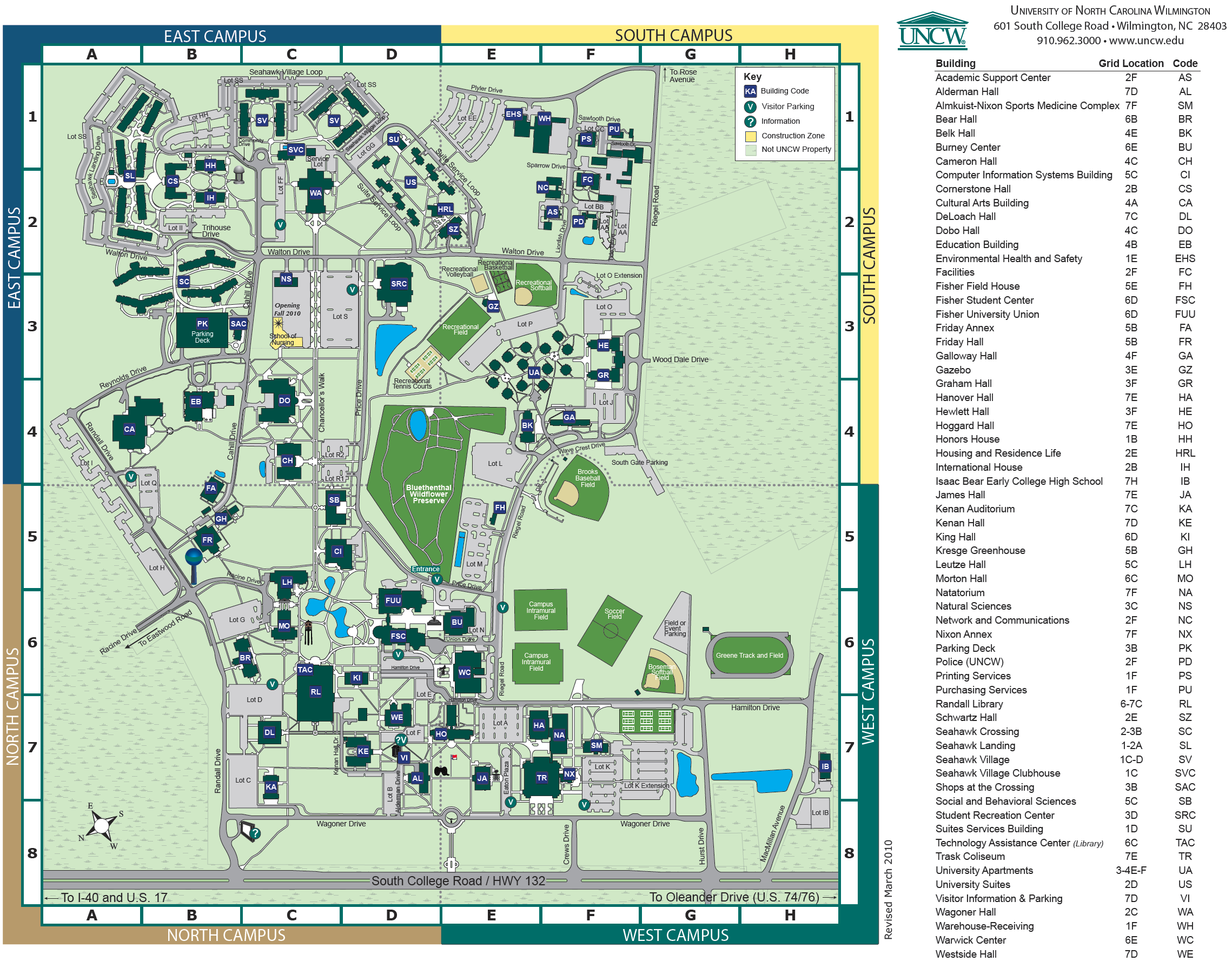 9 UNCW Ideas Campus Map Wilmington Life Map 9 UNCW Ideas Campus Map Wilmington Life Map