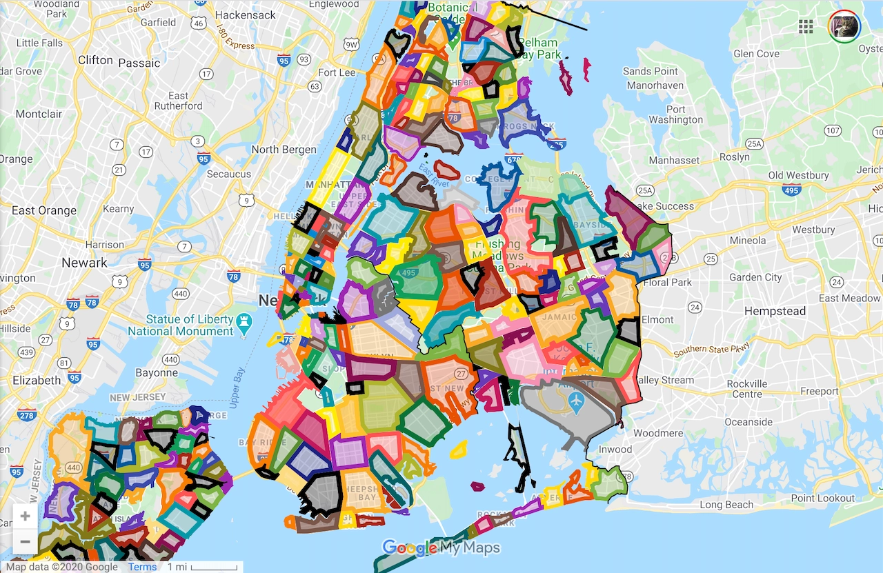 A Colorful Interactive Map That Shows Every Neighborhood In New York City s Five Boroughs A Colorful Interactive Map That Shows Every Neighborhood In New York City s Five Boroughs
