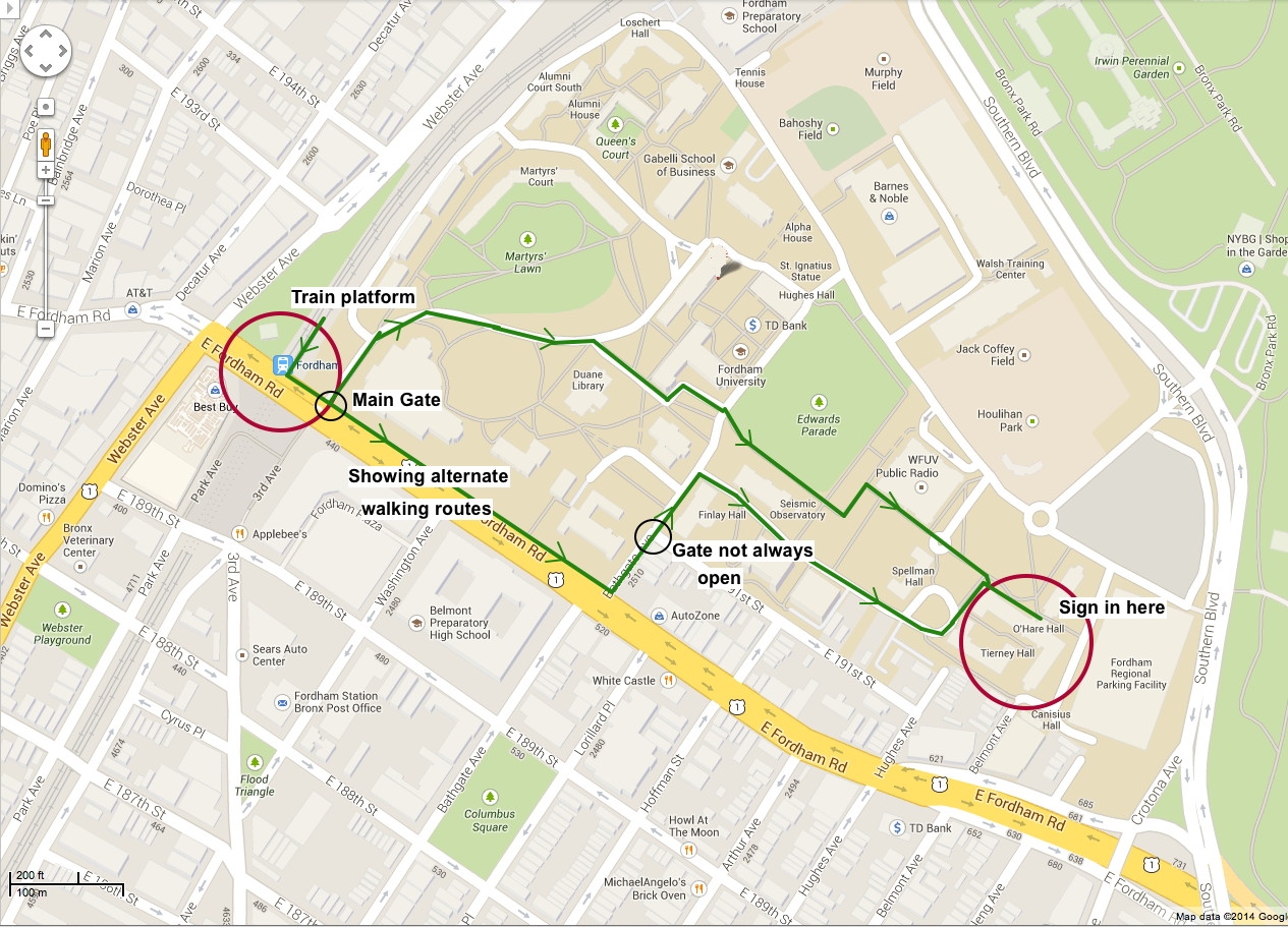 fordham bronx campus map fordham bronx campus map