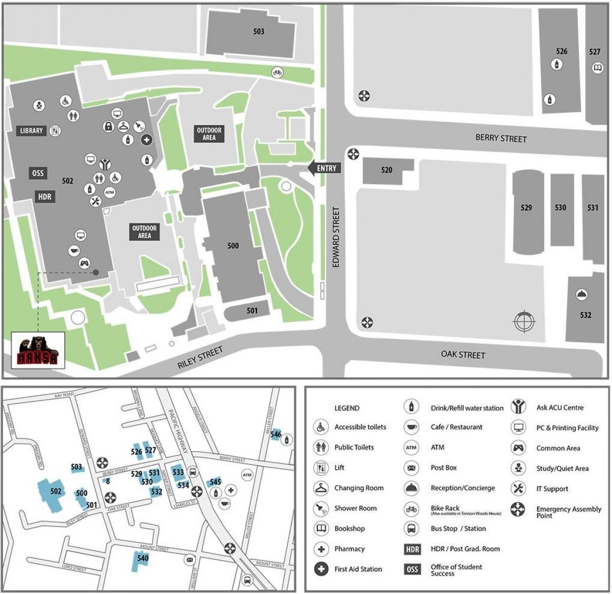 Acu Melbourne Map Map Of Acu Melbourne Australia Acu Melbourne Map Map Of Acu Melbourne Australia