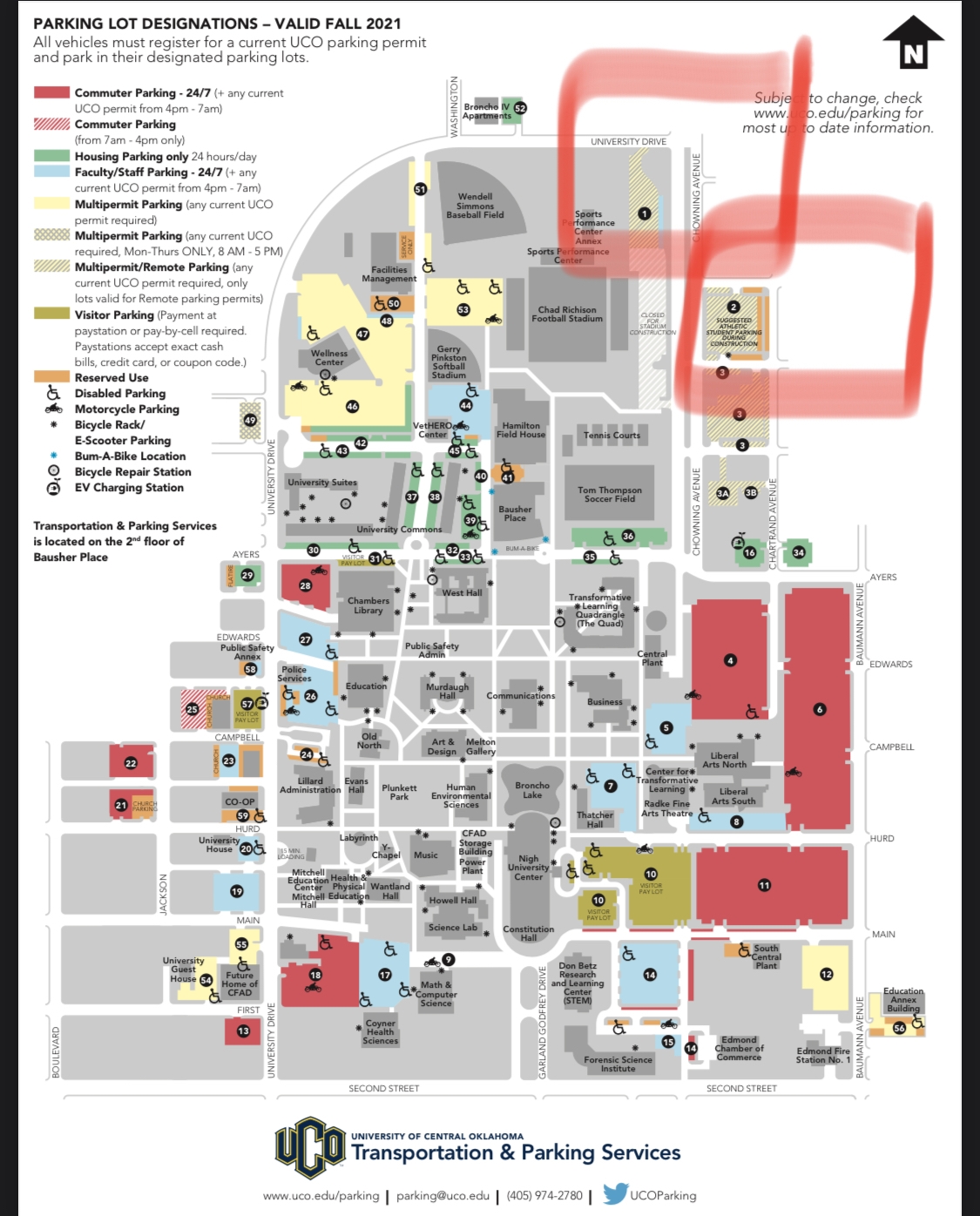 uco campus map uco campus map