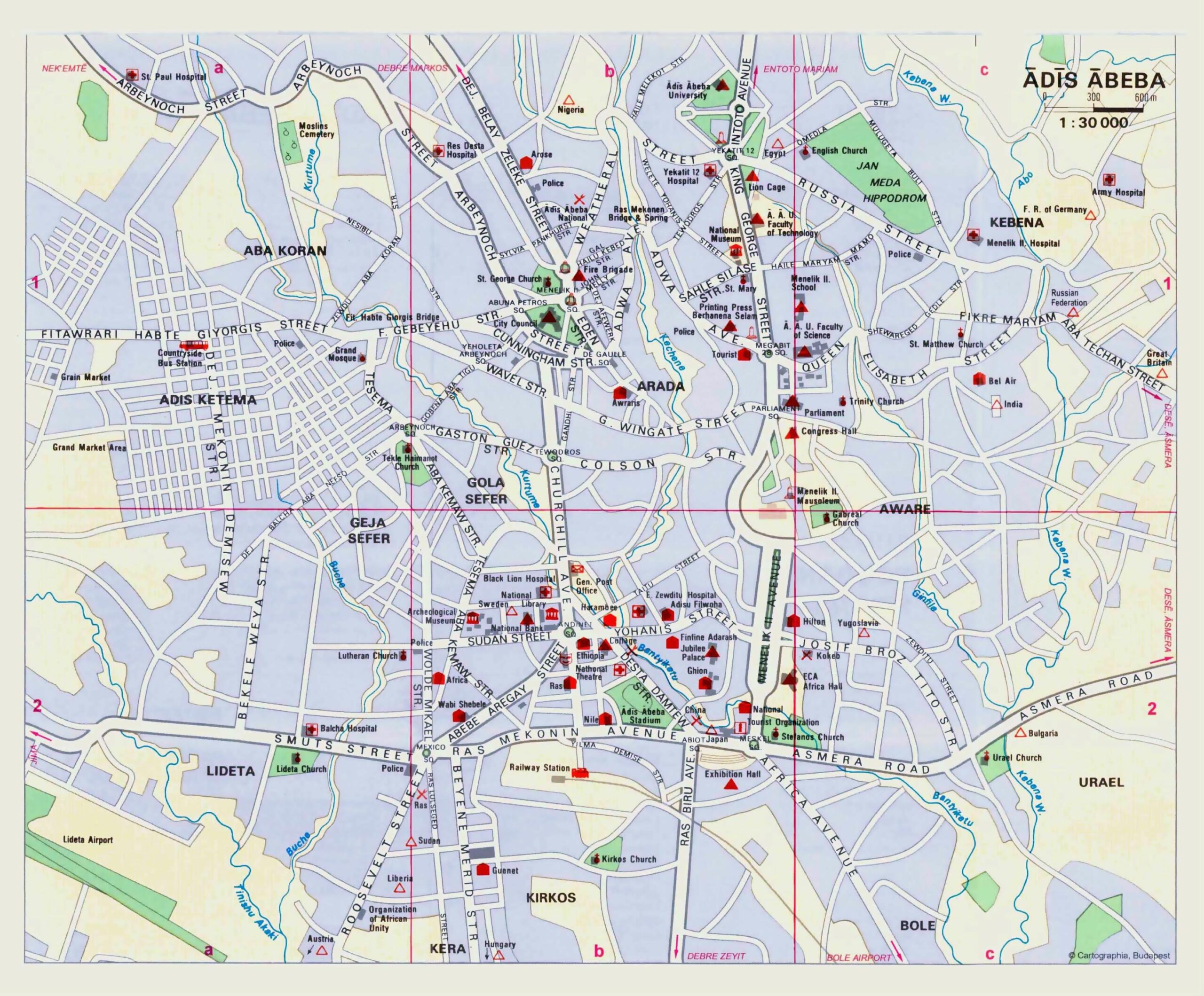 Addis Ababa Tourist Map R MapPorn