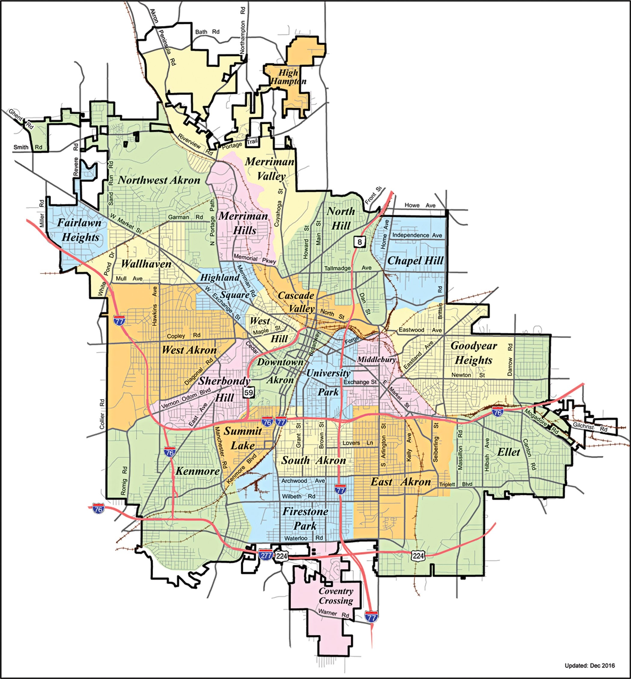 Akron Neighborhoods Tweaked With Revised Map Akron