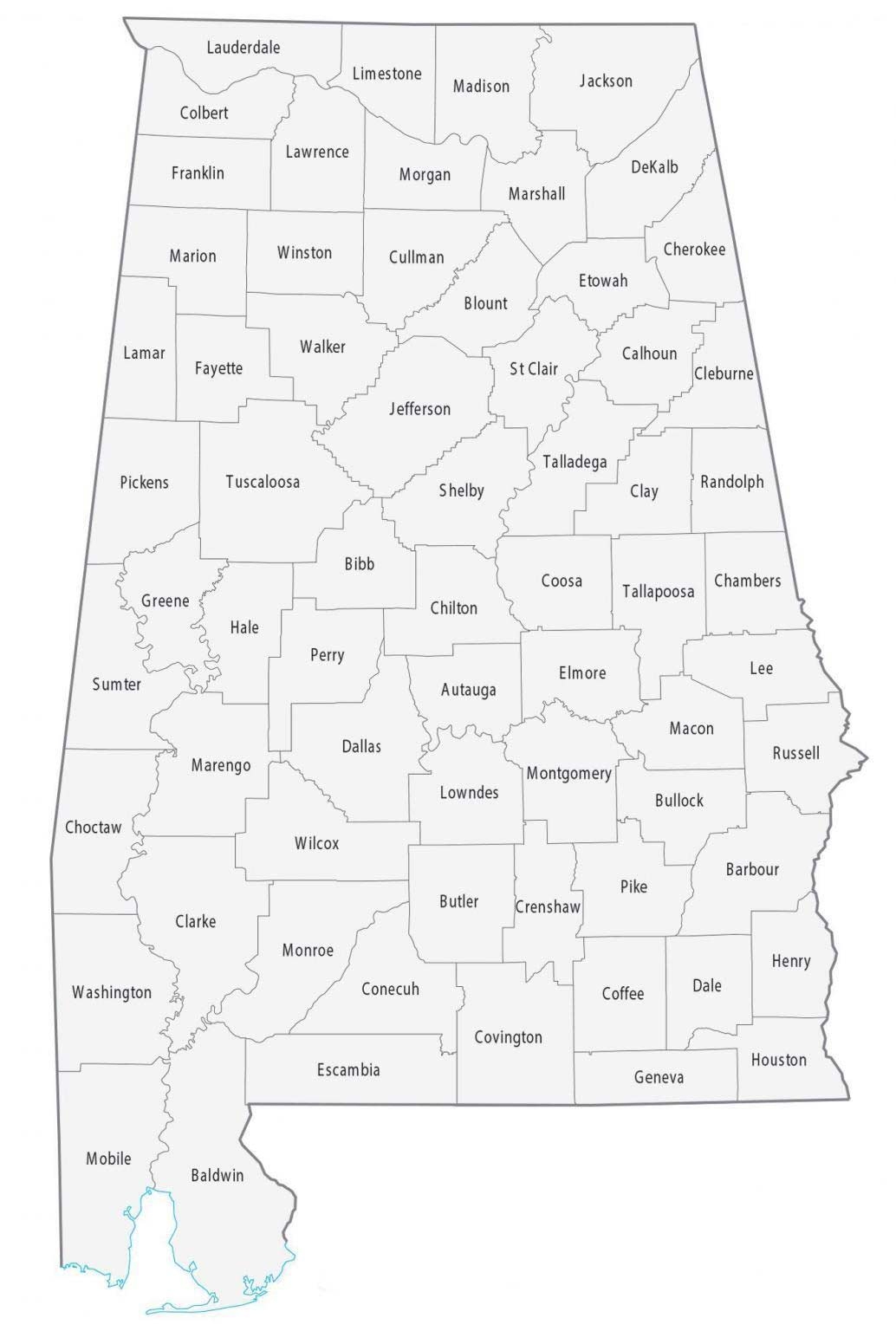 Alabama County Map GIS Geography