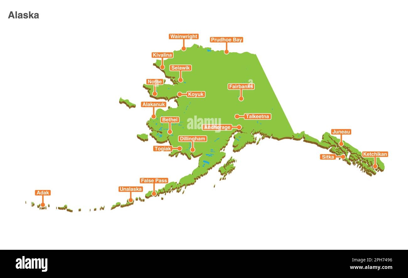 alaska cities map alaska cities map