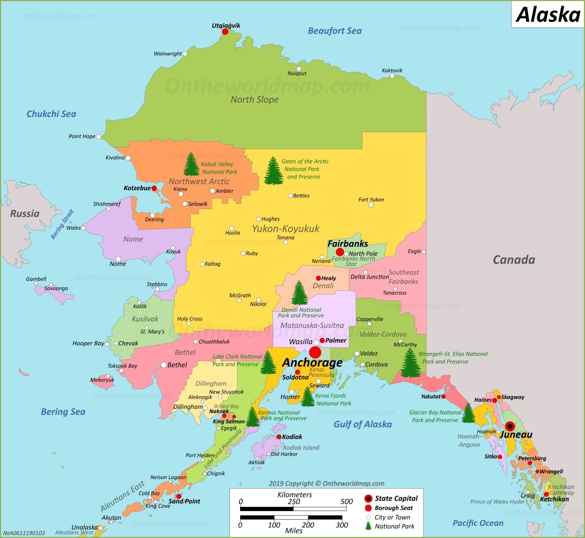 Alaska State Map USA Maps Of Alaska AK Alaska State Map USA Maps Of Alaska AK