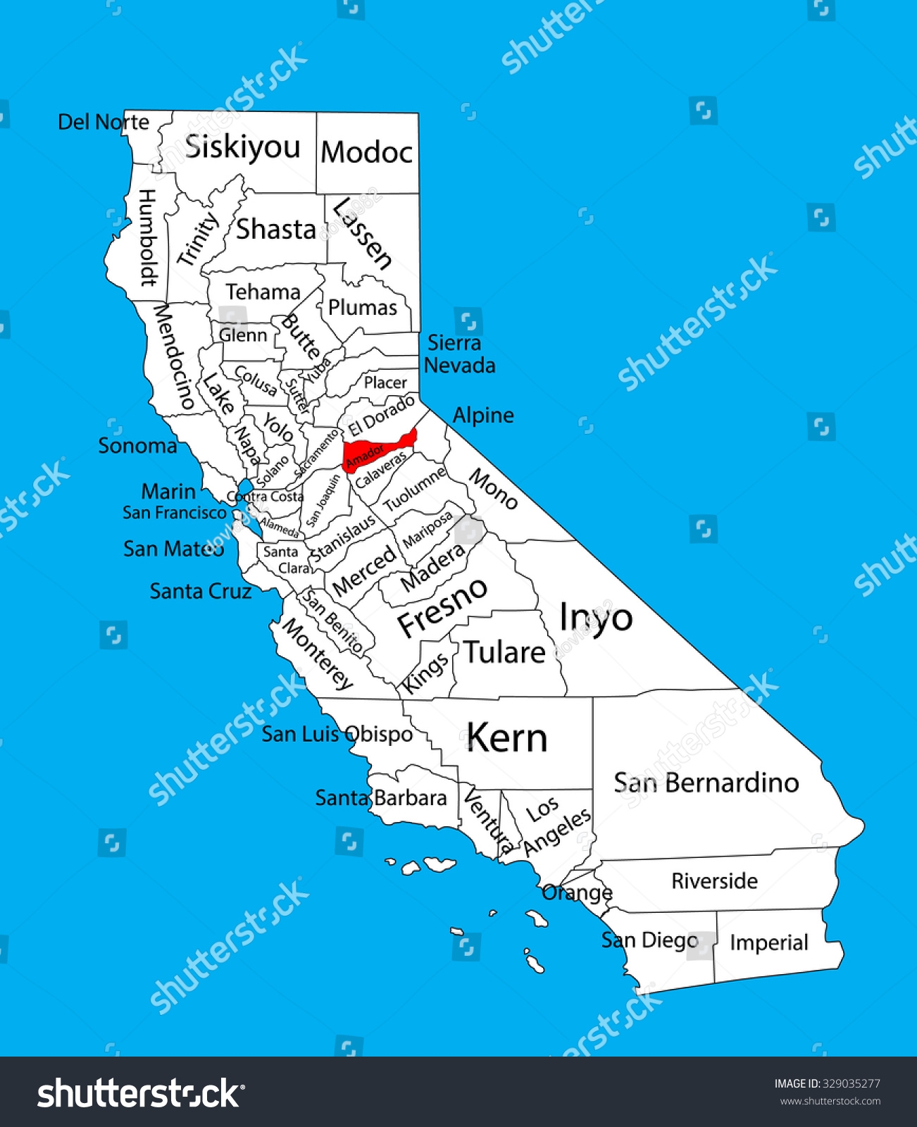 Amador County California United States America Stock Vector Royalty Free 329035277 Shutterstock Amador County California United States America Stock Vector Royalty Free 329035277 Shutterstock