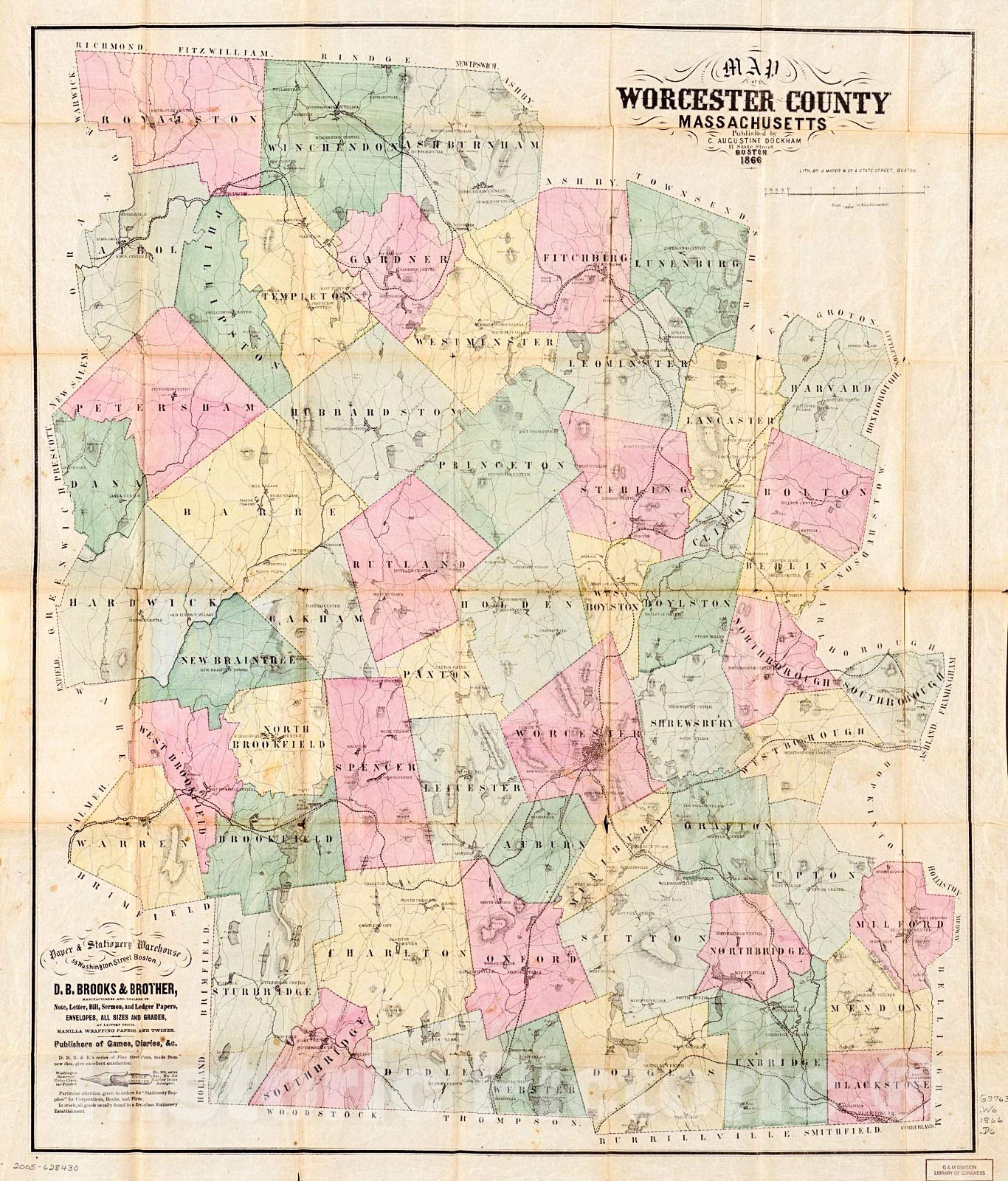 Amazon Historic 1866 Wall Map Map Of Worcester County Massachusetts 38in X 44in Posters Prints Amazon Historic 1866 Wall Map Map Of Worcester County Massachusetts 38in X 44in Posters Prints