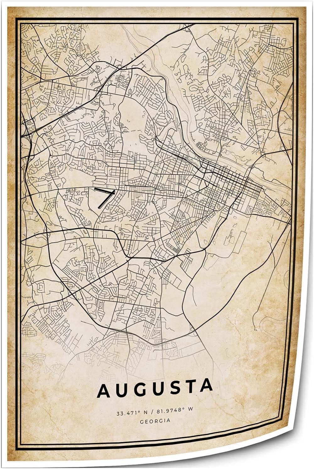 Amazon Zhumendi Augusta City Map Poster Augusta Street Map Wall Art Georgia United States Map Posters Art Pictures For Bathroom 1624 Unframed Posters Prints Amazon Zhumendi Augusta City Map Poster Augusta Street Map Wall Art Georgia United States Map Posters Art Pictures For Bathroom 1624 Unframed Posters Prints