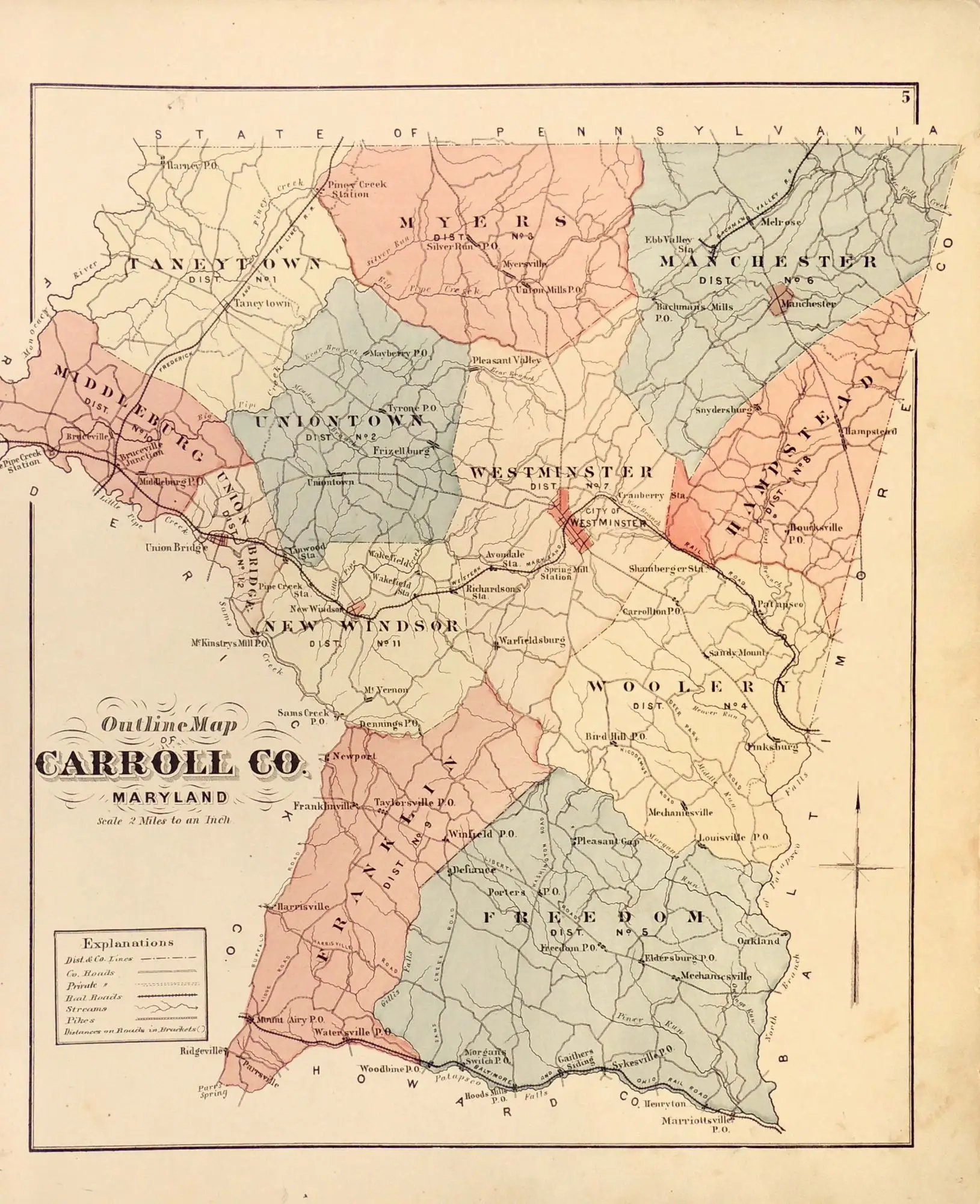 map of carroll county md map of carroll county md
