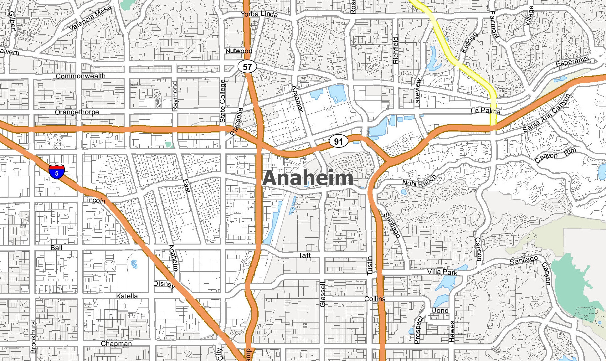 Anaheim Map California GIS Geography