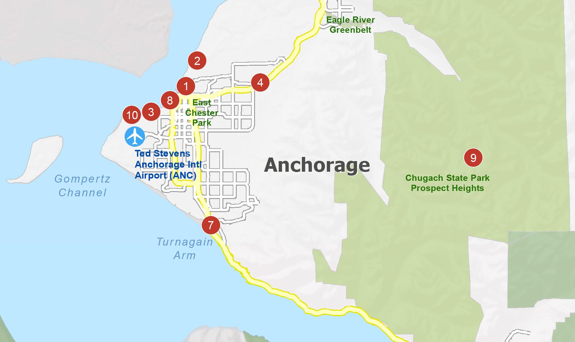 Anchorage Map Alaska GIS Geography