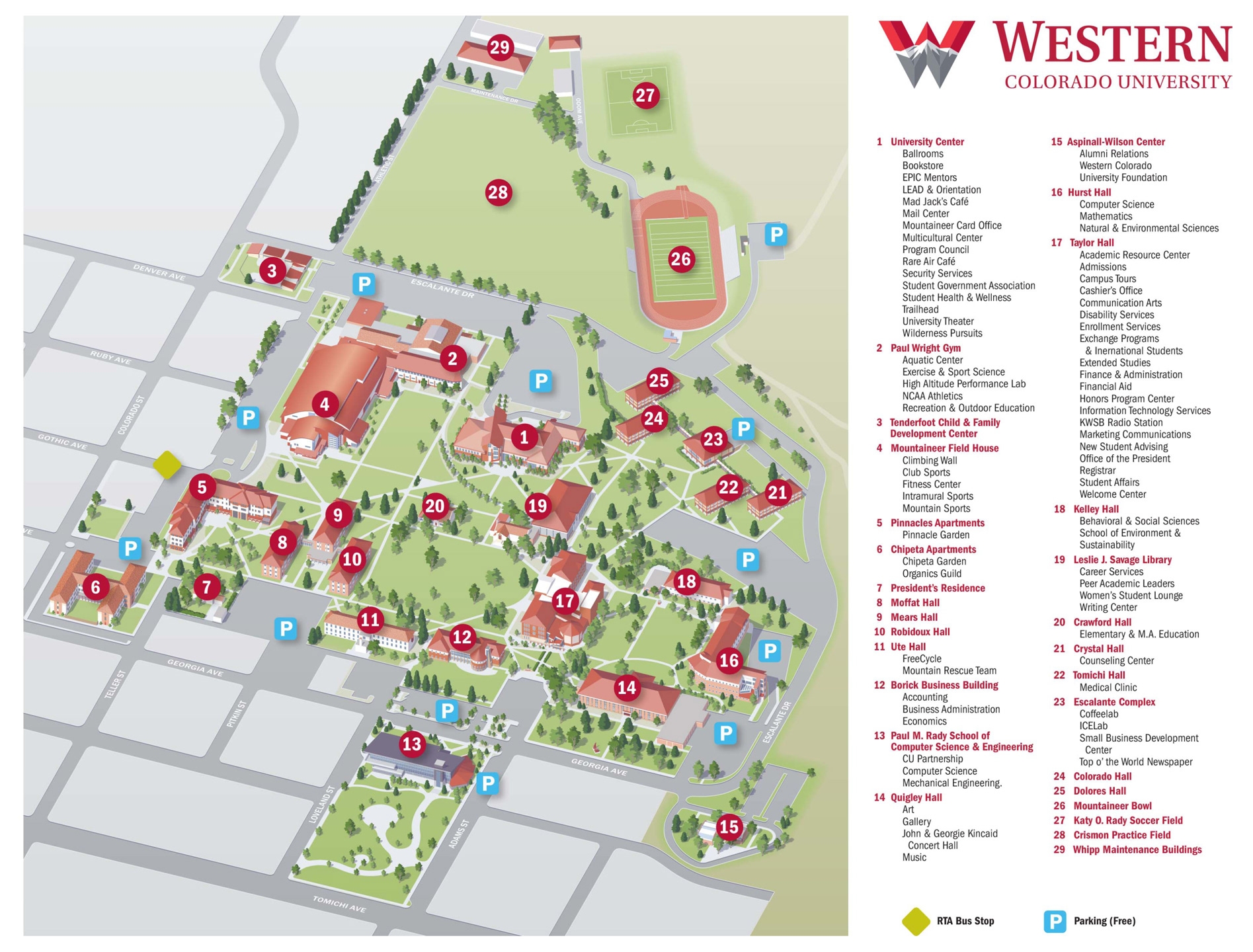 Annotated Version Of The Map Available From The WCU Website Western Colorado University 15 Images Behance