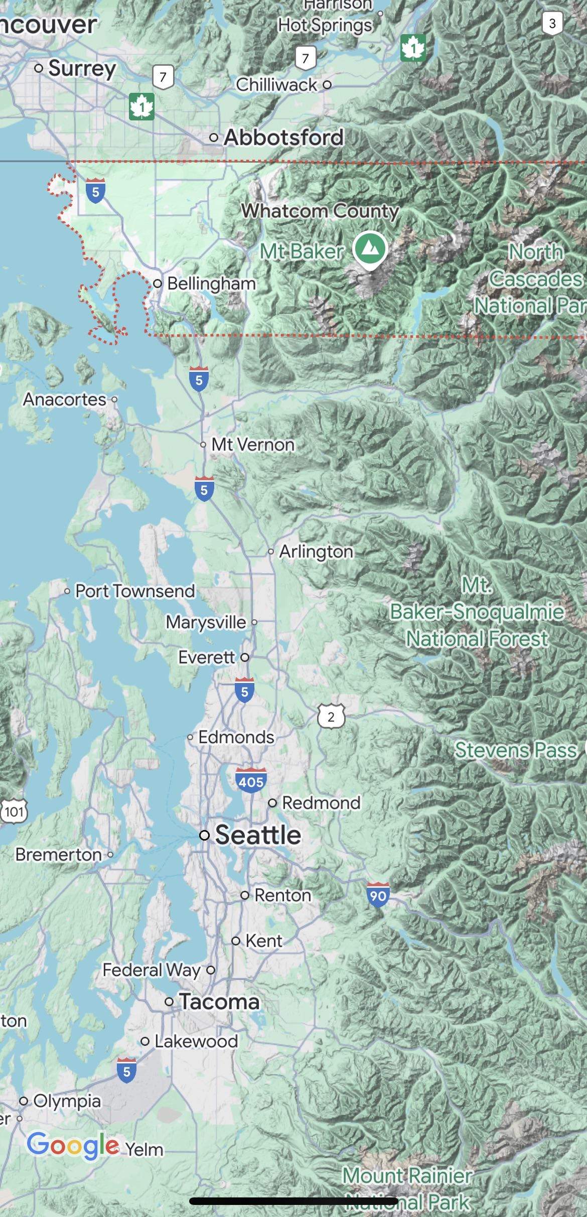 whatcom county washington map