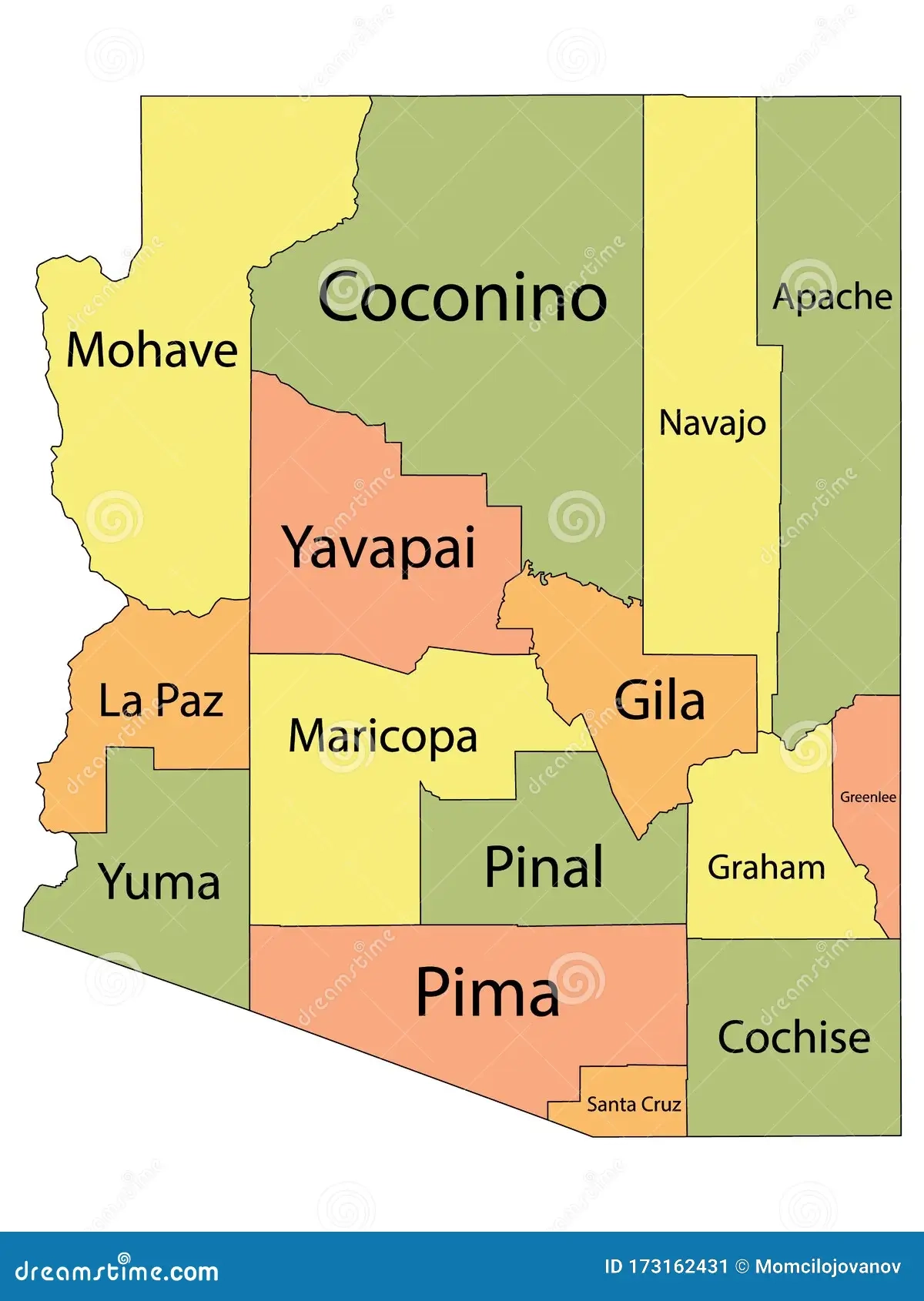 Arizona County Map Stock Illustrations 997 Arizona County Map Stock Illustrations Vectors Clipart Dreamstime