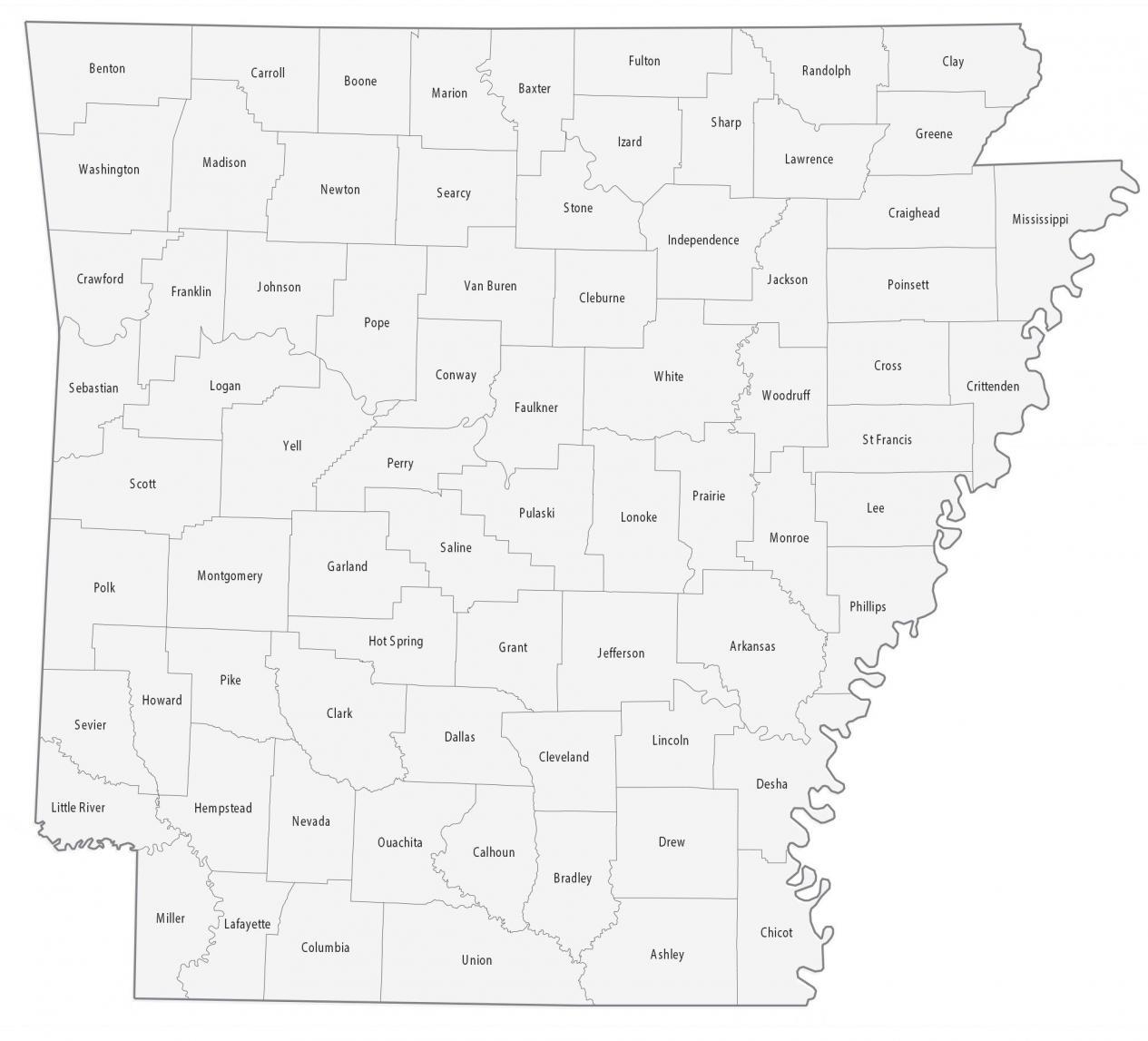 Arkansas County Map GIS Geography