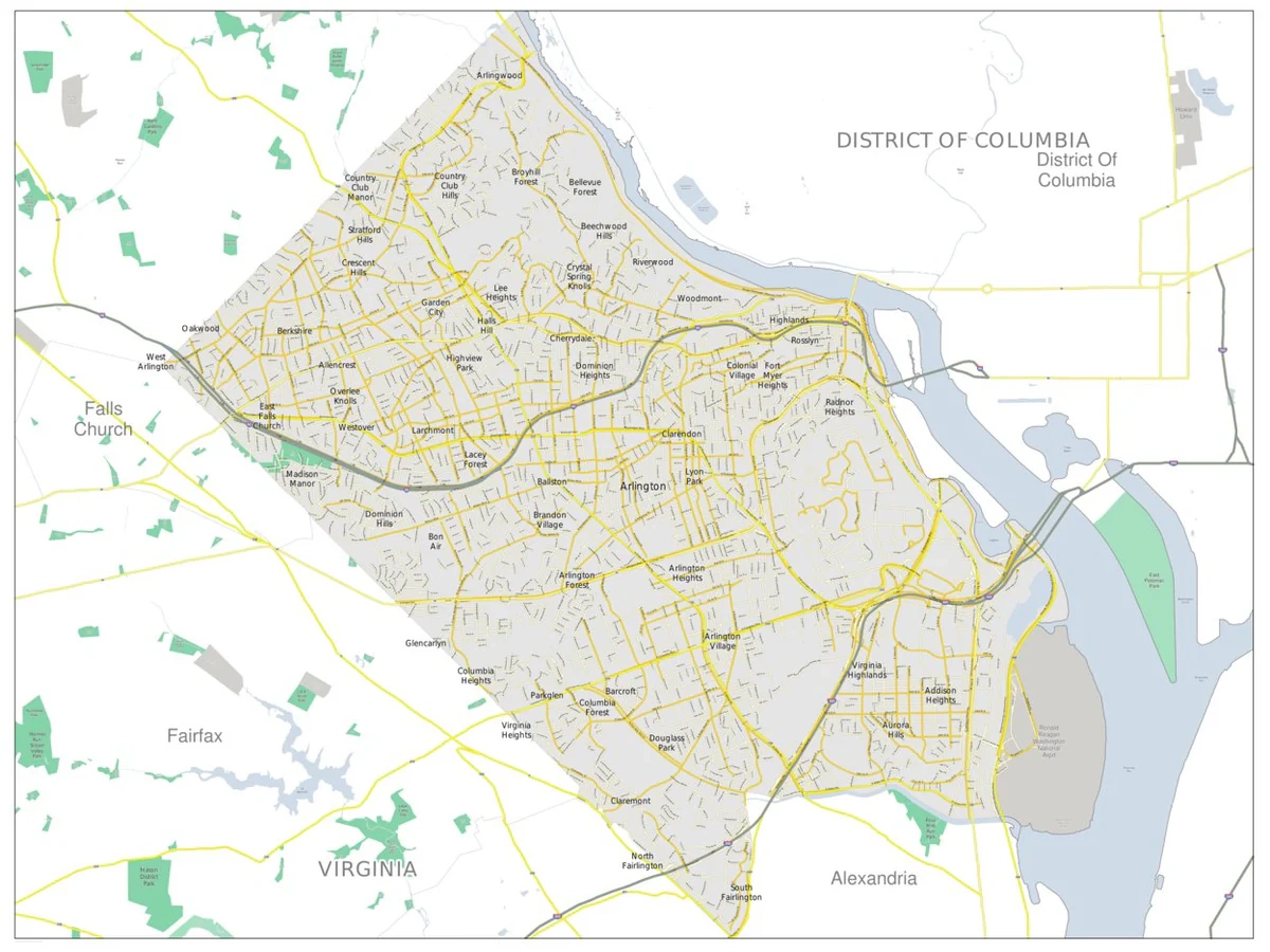 arlington city map