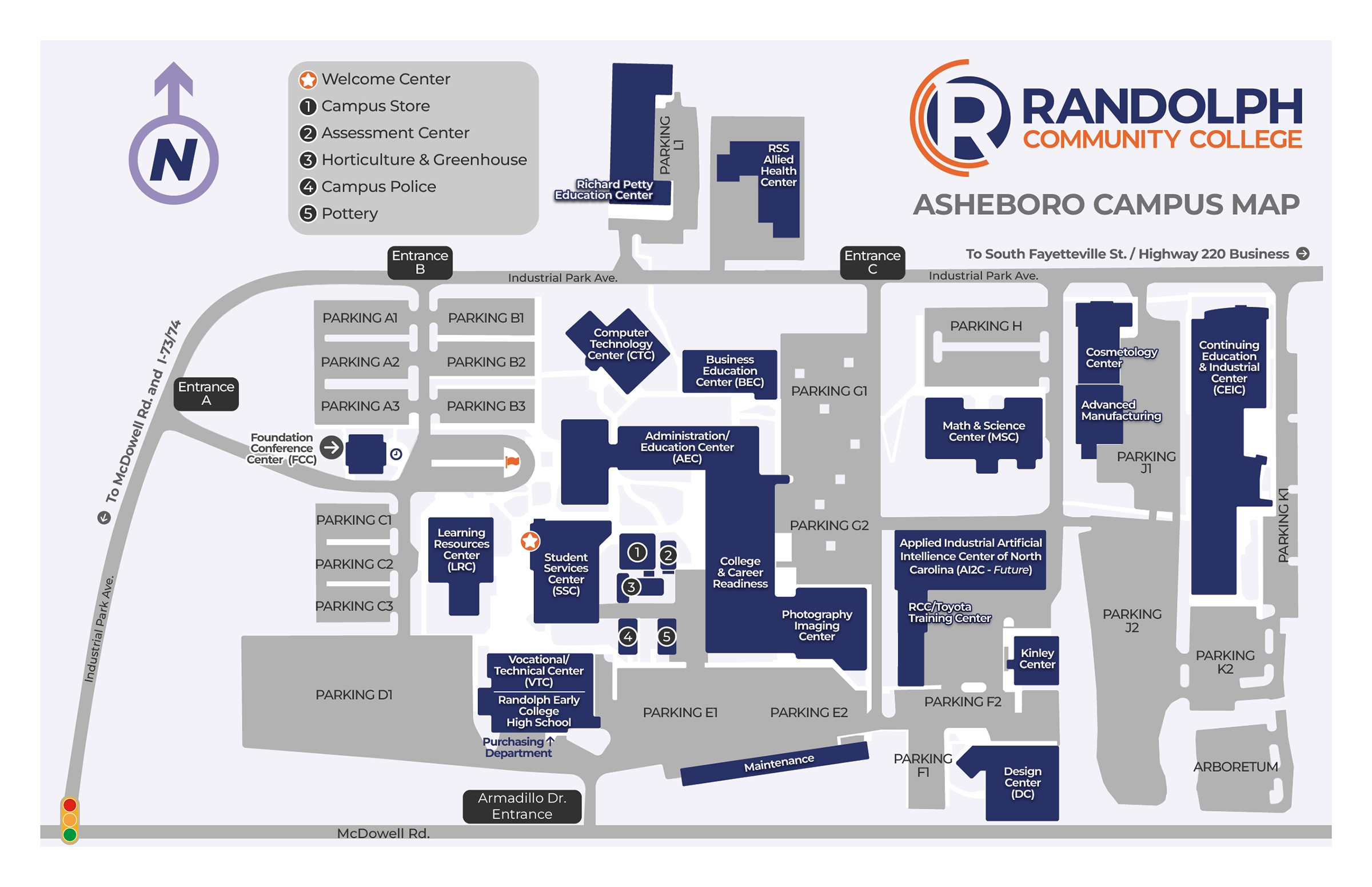 Asheboro Campus Map Asheboro Campus Map