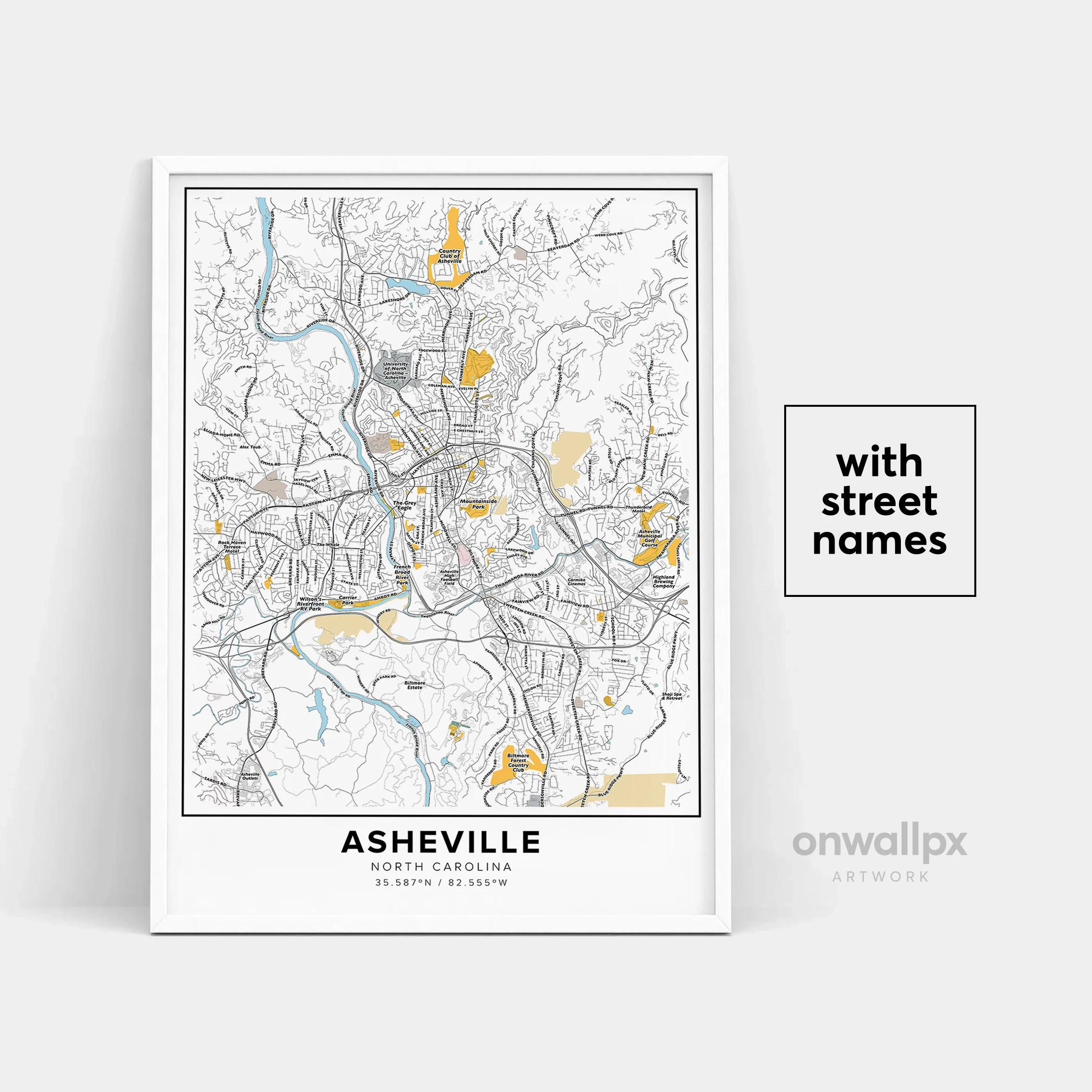 asheville city map