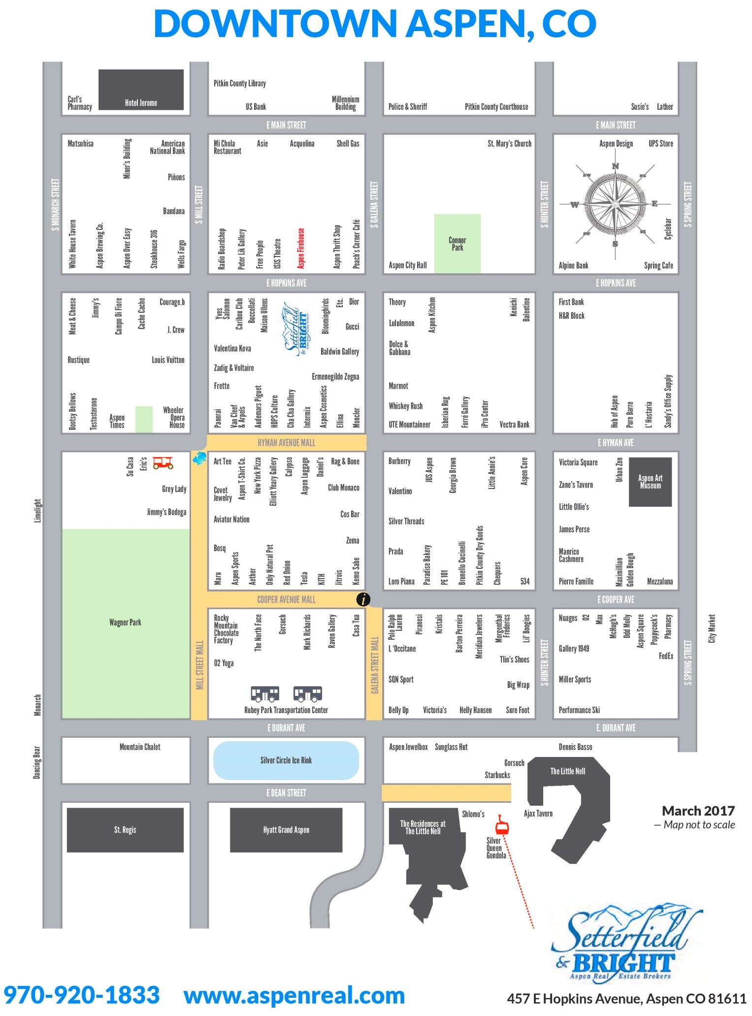 Aspen Downtown Map Ontheworldmap