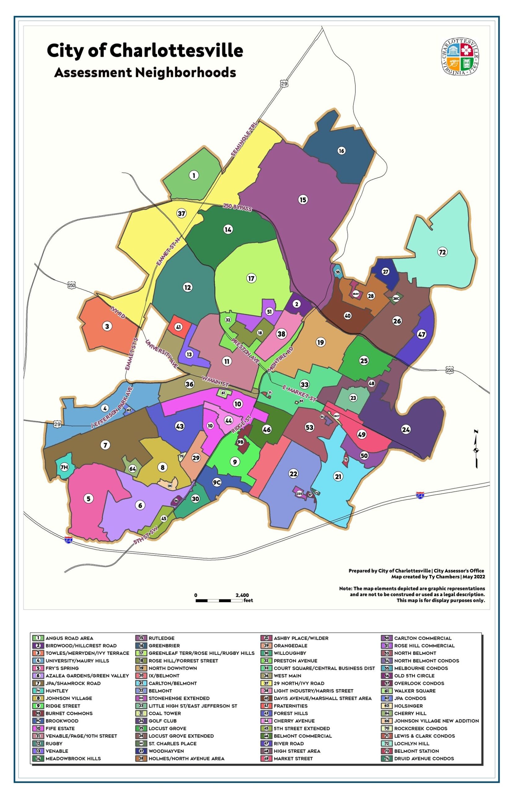 Assessment Neighborhood Maps Charlottesville VA