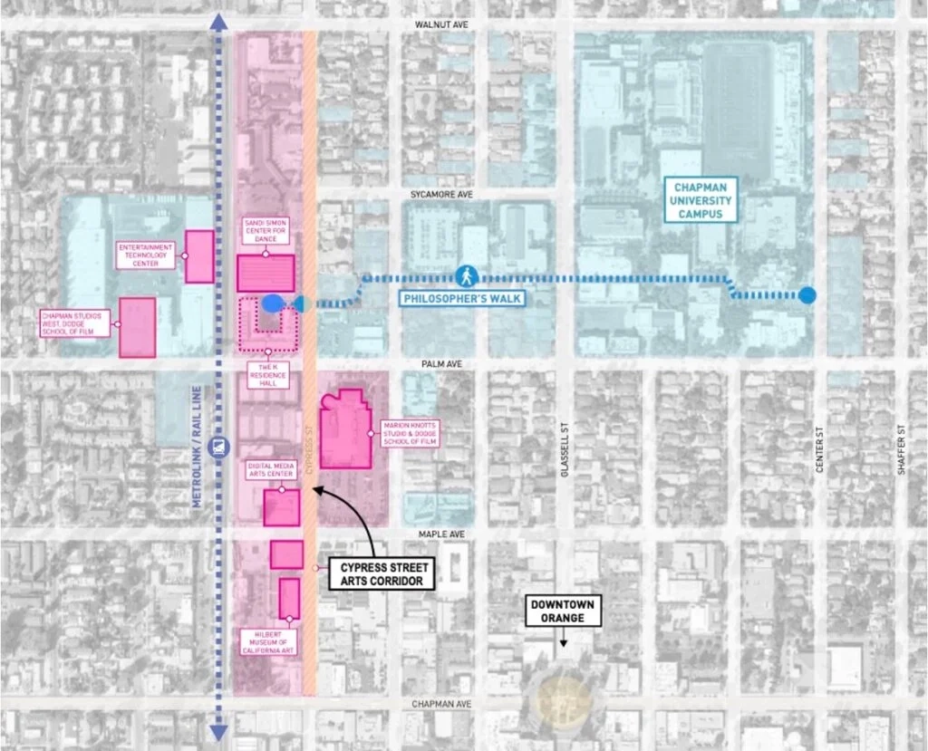 chapman university orange ca campus map