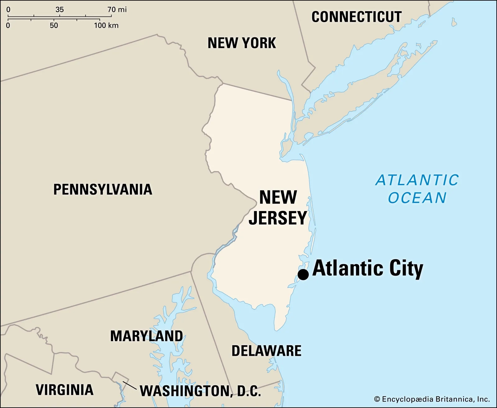Atlantic City New Jersey Map Tourism Facts Britannica