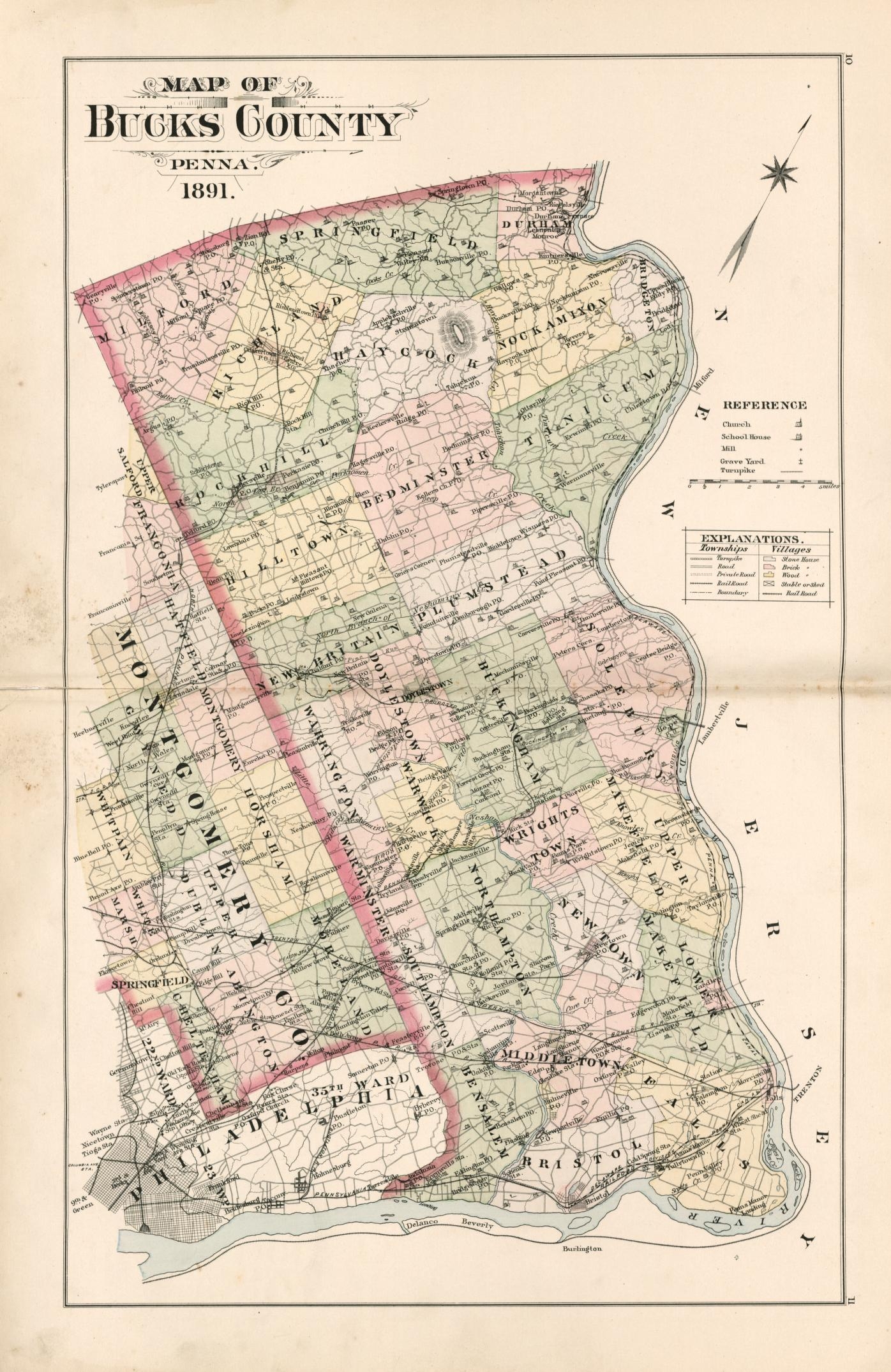 Atlas Of Bucks Co Penna Library Of Congress