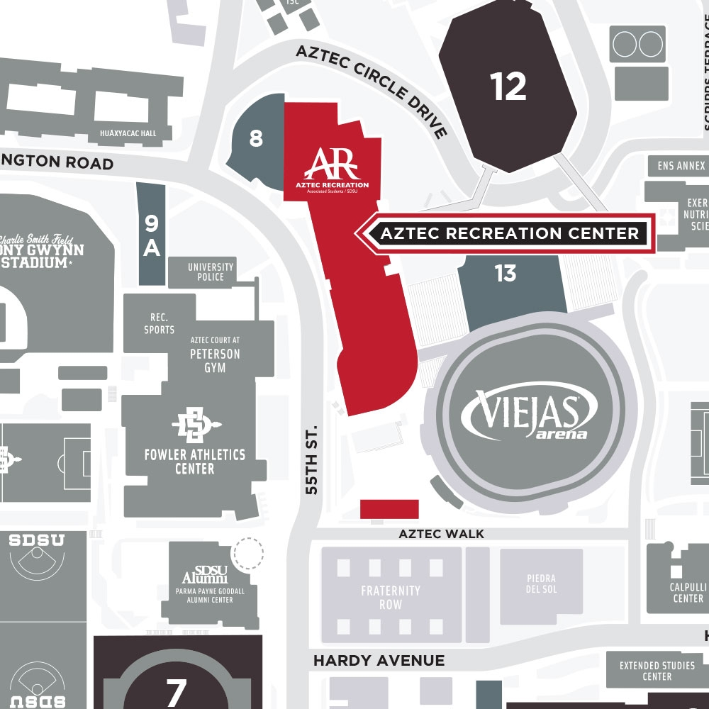 Aztec Recreation Center Map Parking Aztec Recreation A S San Diego State University Aztec Recreation Center Map Parking Aztec Recreation A S San Diego State University