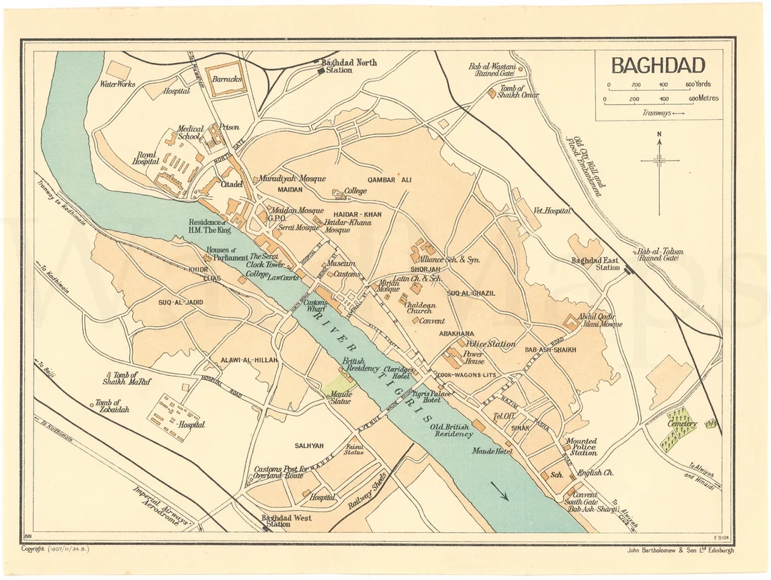 baghdad iraq city map