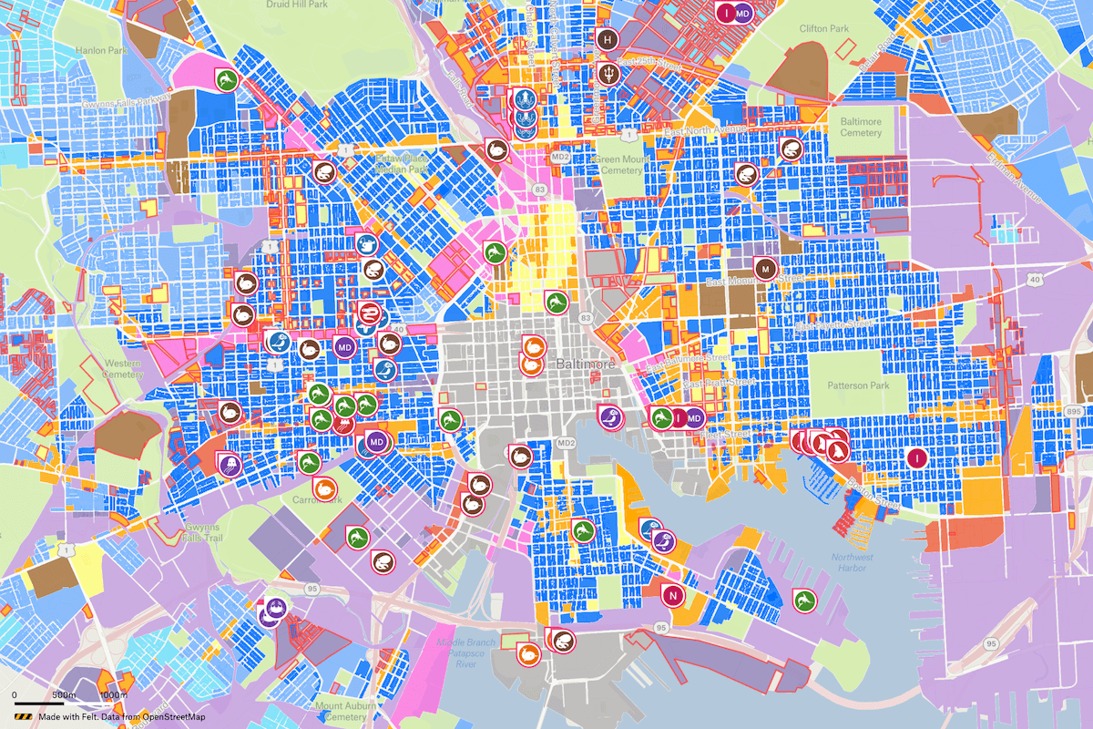Baltimore City Land Use Map Felt Map Gallery