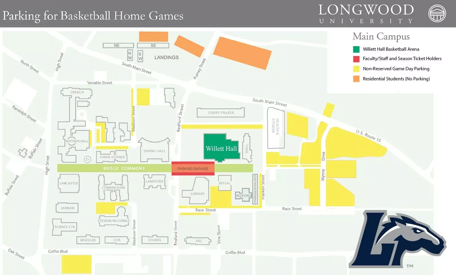 longwood university campus map