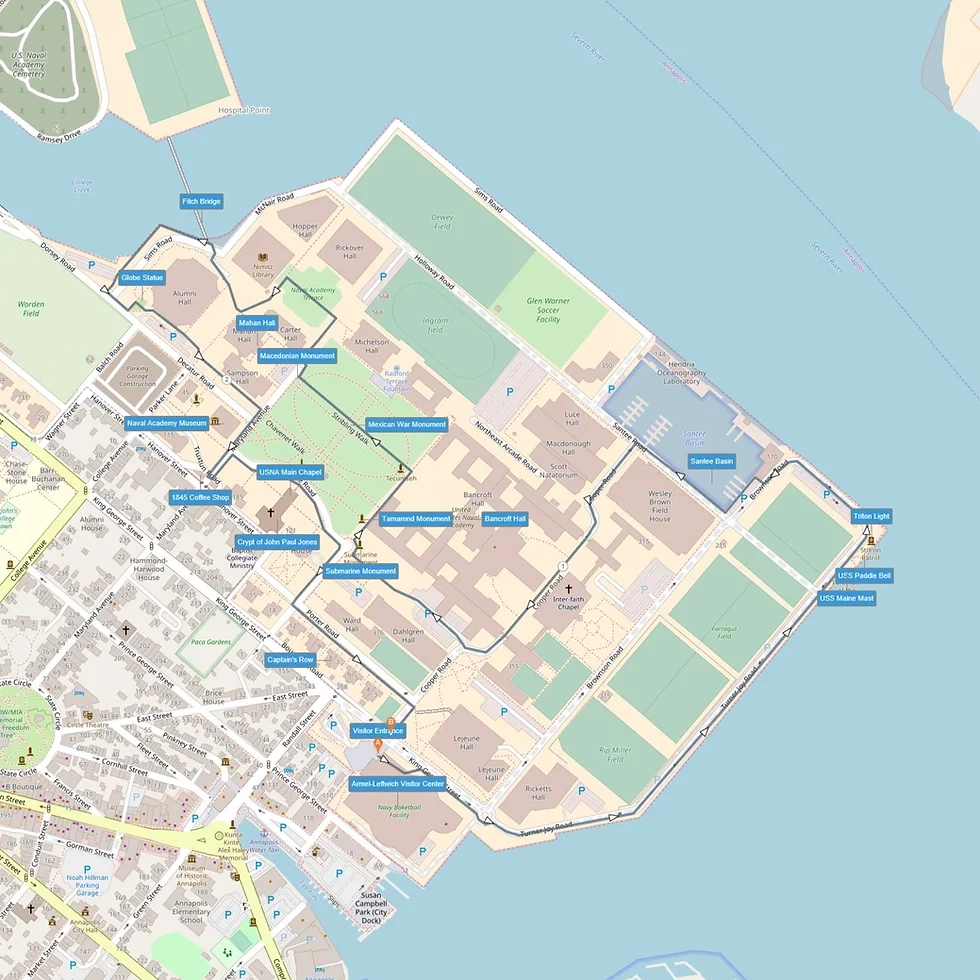 usna campus map usna campus map
