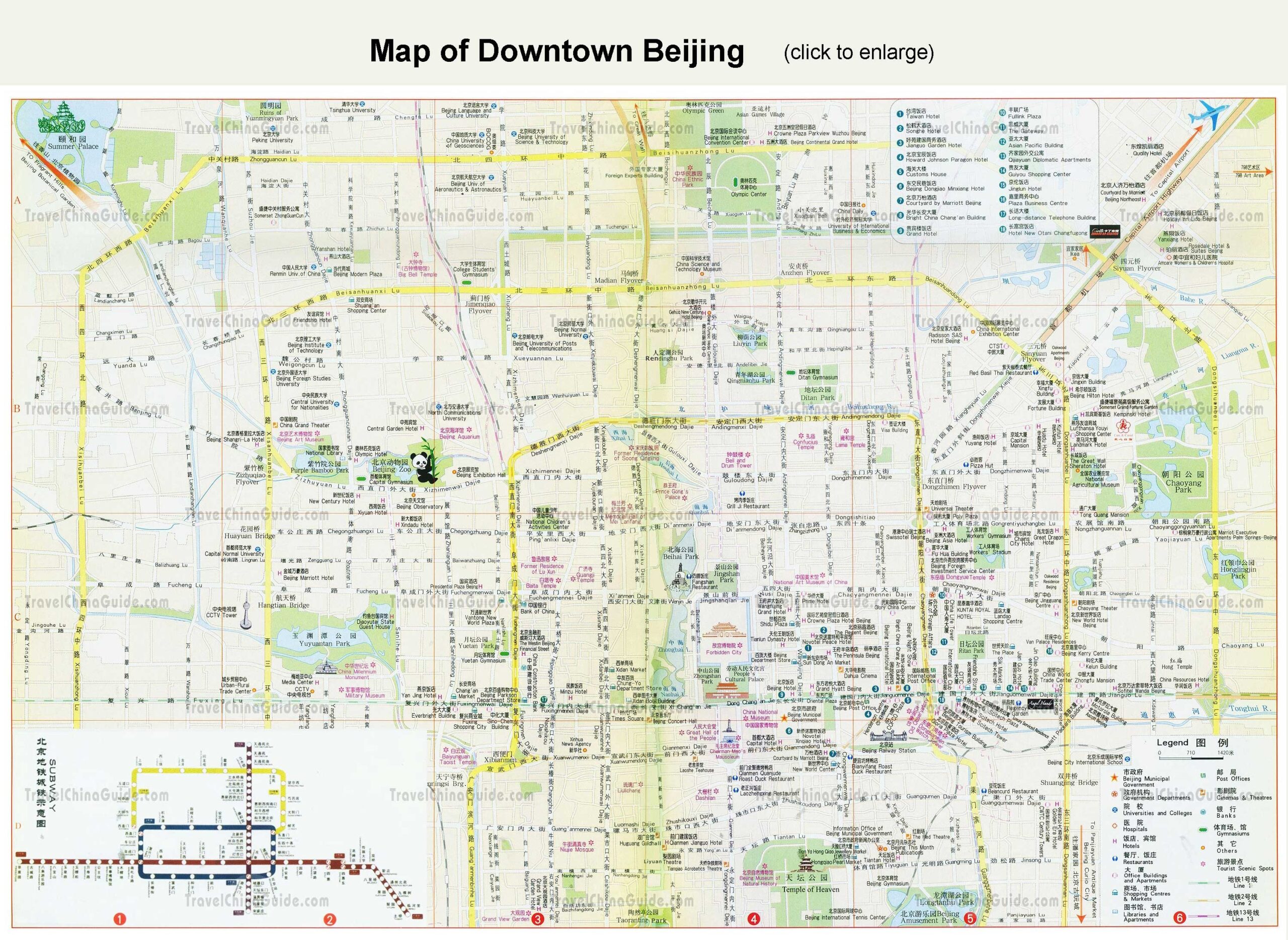 Beijing Maps Tourist Attractions Maps Of City Districts Streets