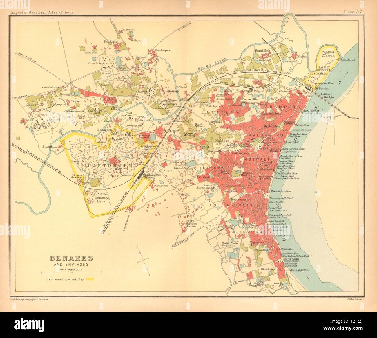 Benares Varanasi Town City Plan Ganges Ghats Cantonment British India 1909 Map Stock Photo Alamy Benares Varanasi Town City Plan Ganges Ghats Cantonment British India 1909 Map Stock Photo Alamy