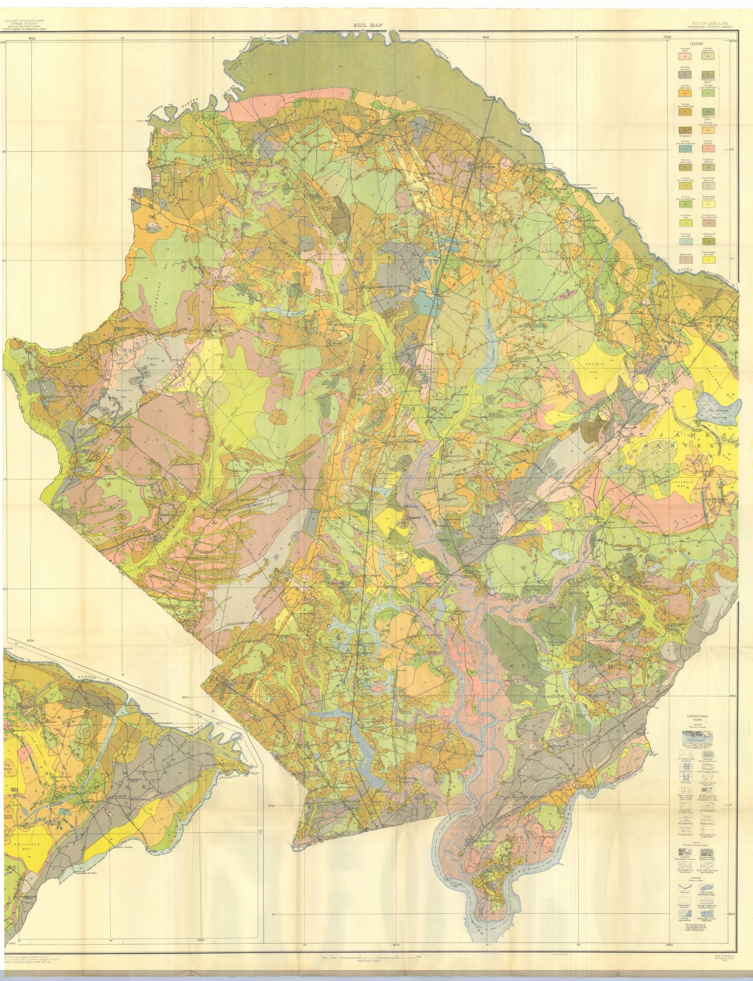 Berkeley County 1916 Historical Soil Survey Maps UofSC Digital Collections