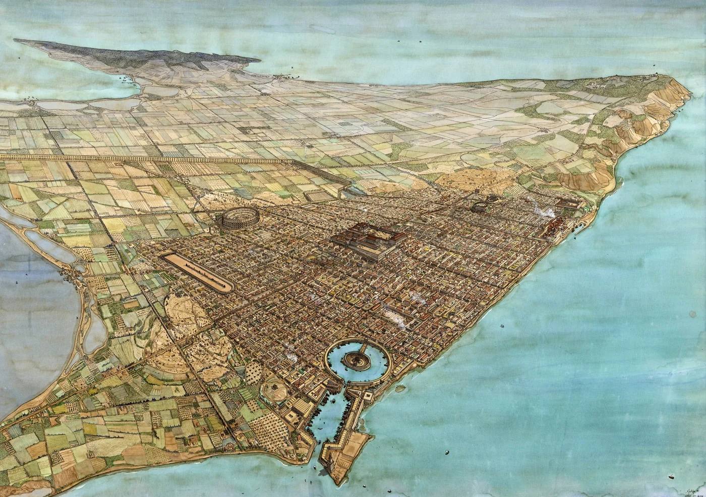 Bird s Eye View Of Ancient Carthage R MapPorn