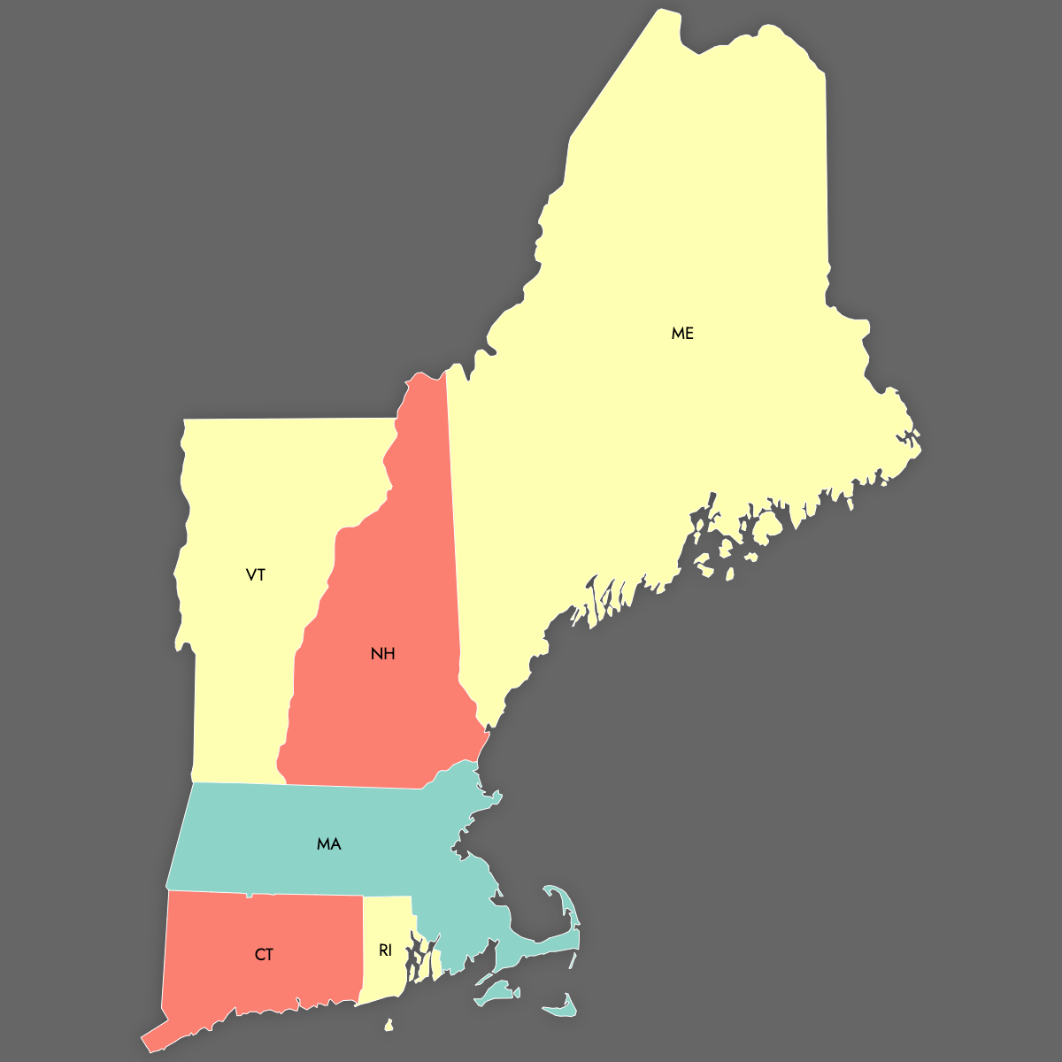 new england states map printable new england states map printable