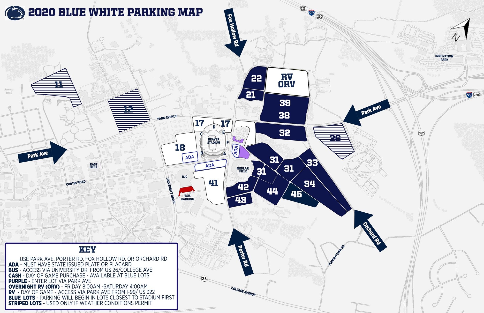 Blue White Parking Penn State Official Athletics Website